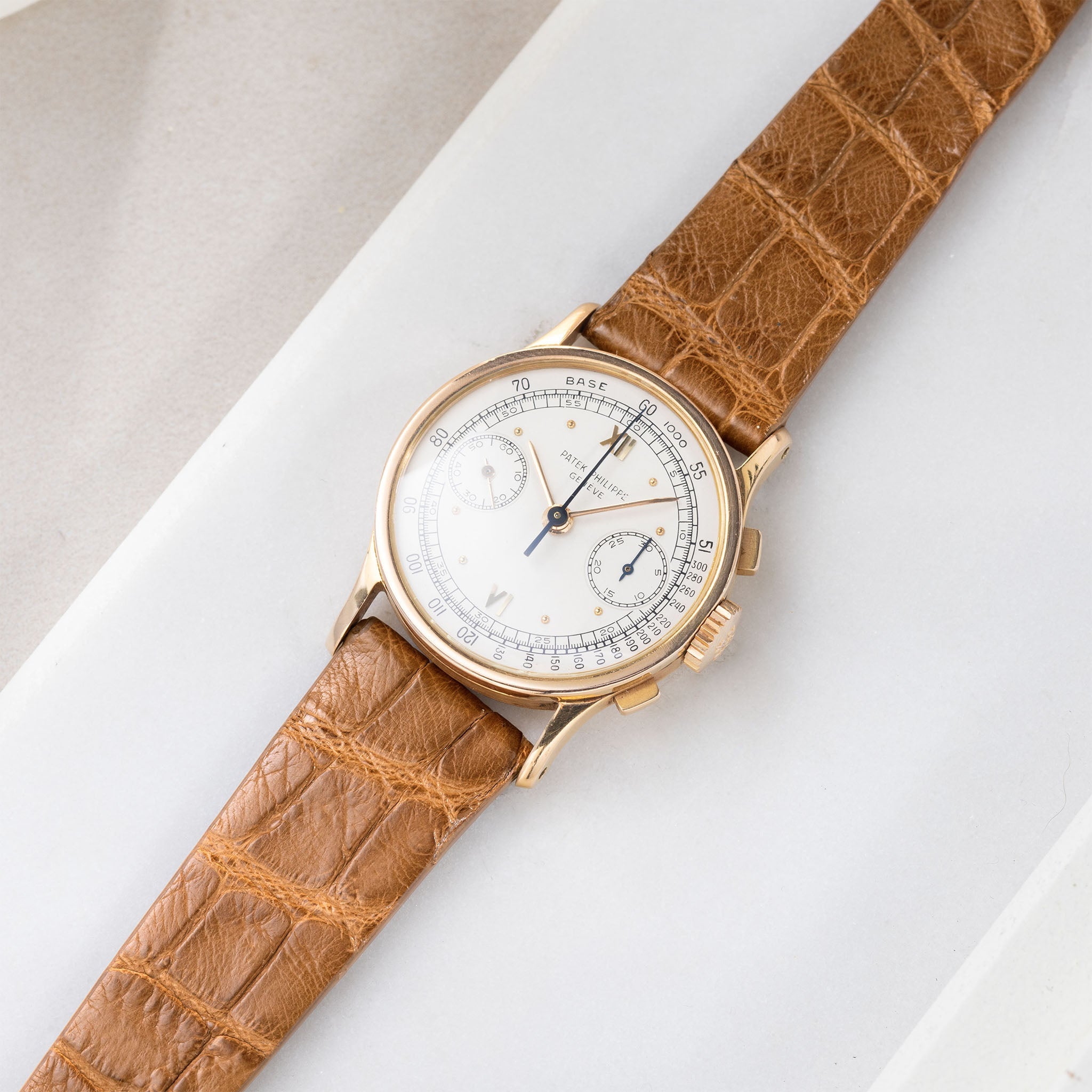 Strap for Patek Philippe 130 / 533 Chronograph - Honey Double-Sided Alligator Watch Strap