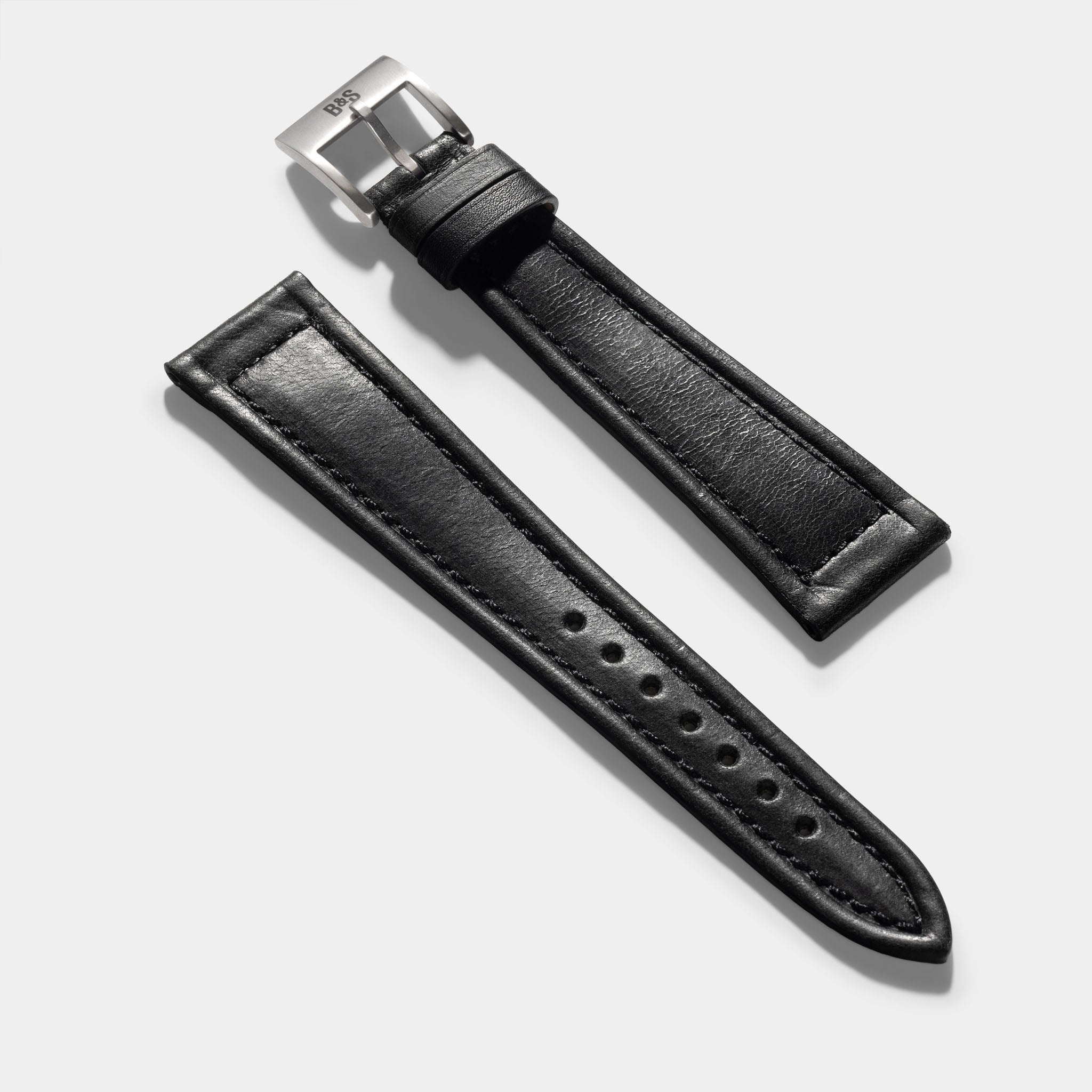 Strap for the Patek Philippe Calatrava - Black Sculpted Calfskin