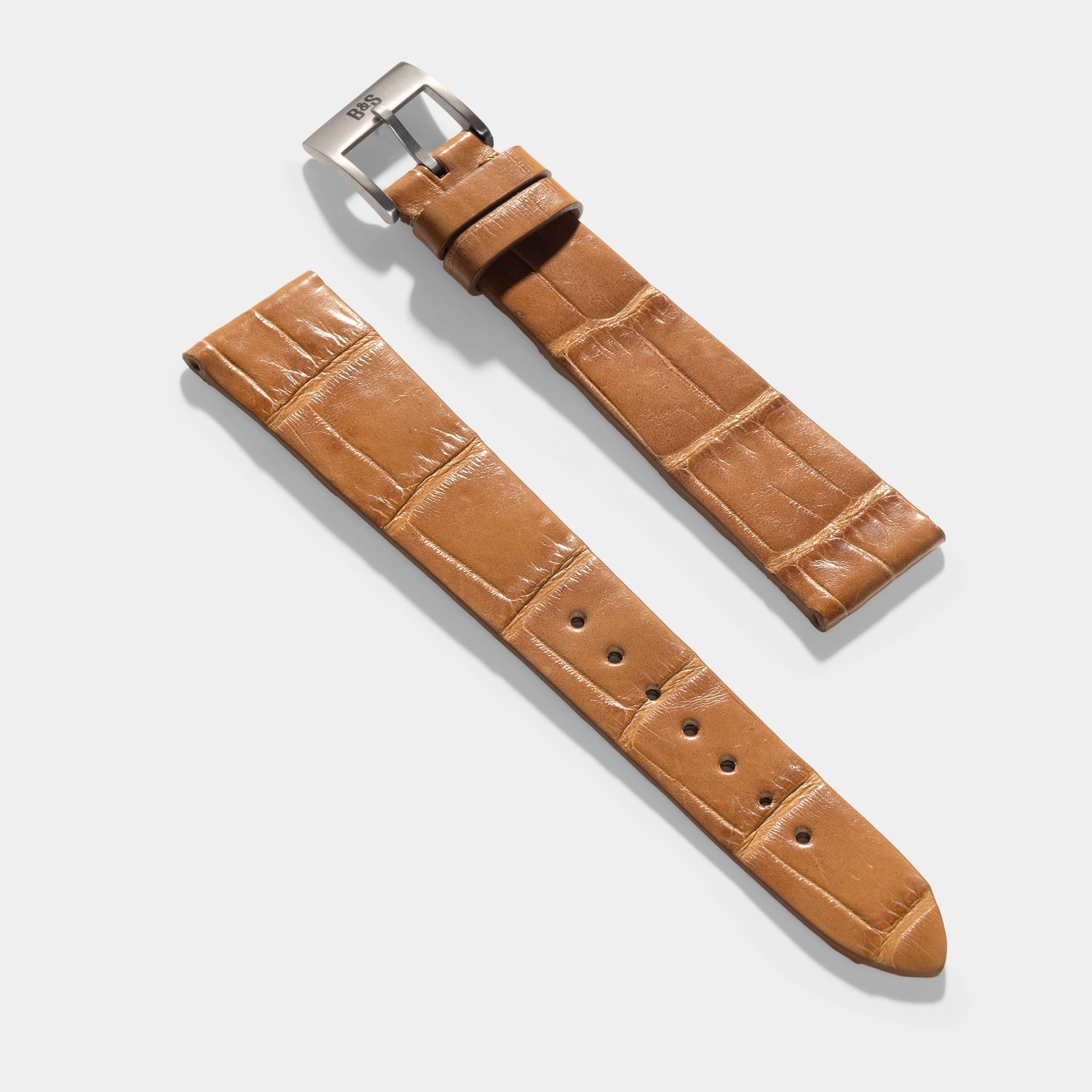 Strap for Patek Philippe 130 / 533 Chronograph - Honey Double-Sided Alligator Watch Strap