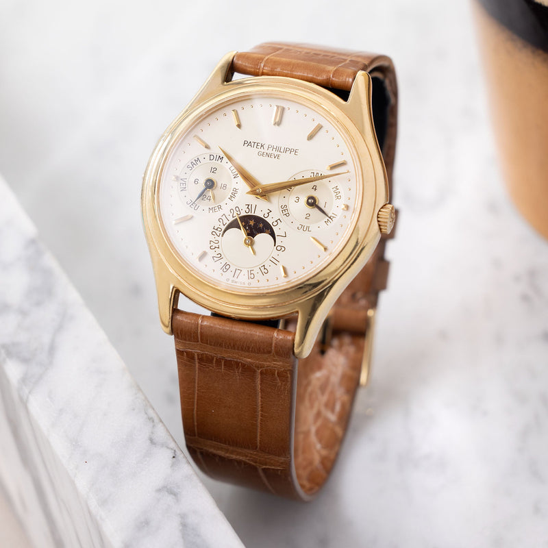 Strap for Patek Philippe 3940 Perpetual – Honey Double-Sided Alligator