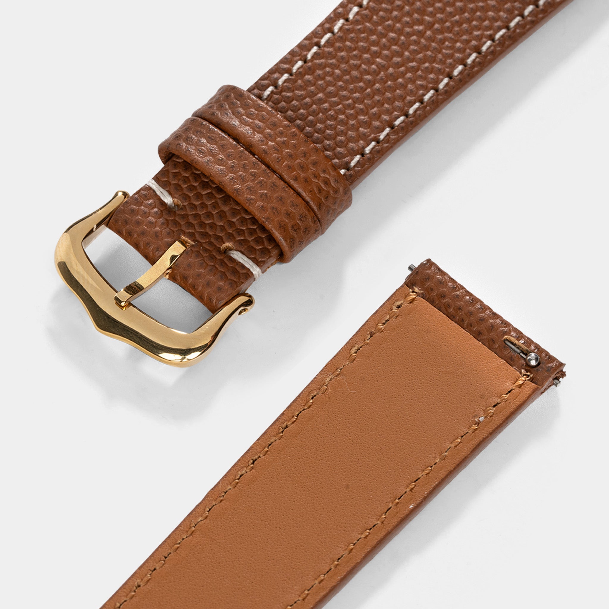 Strap for Cartier Tank Louis (2021-2024) - The Pebbled Brown