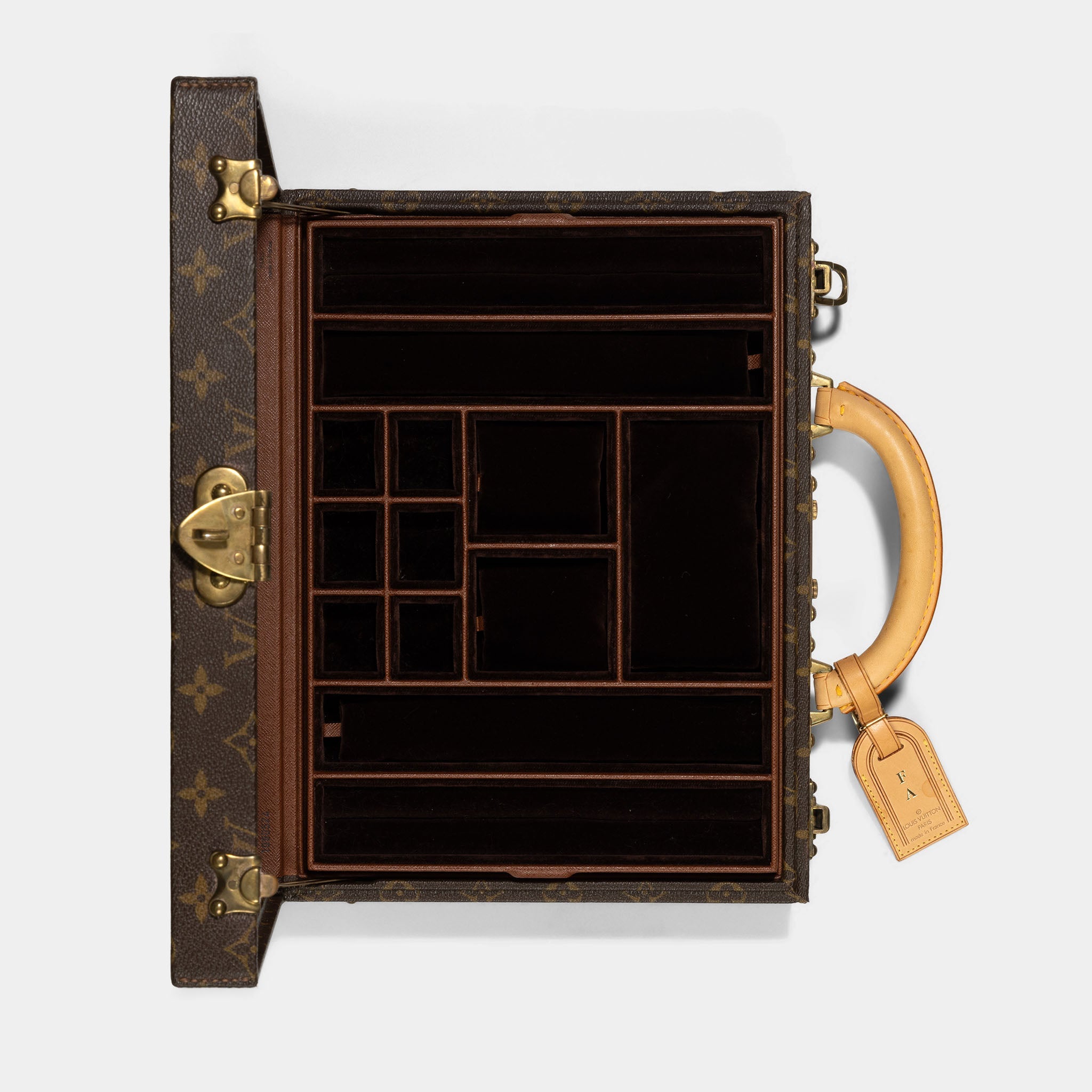 Louis Vuitton Boite Bijoux Monogram Jewelry Vanity Case Travel Trunk Hard Box