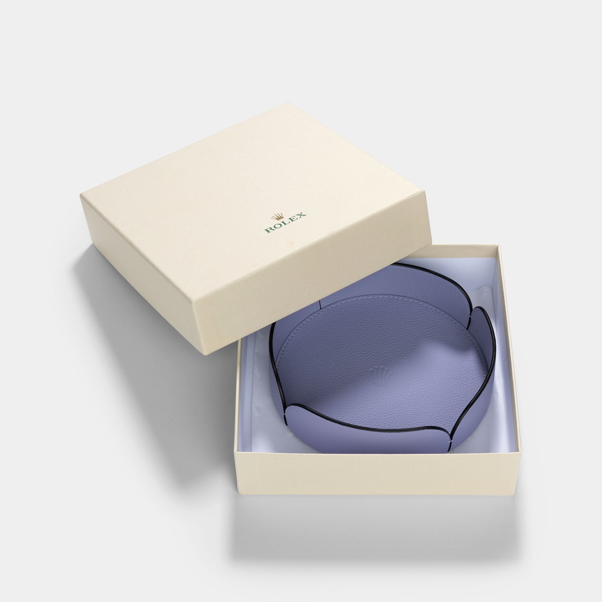 Rolex Leather Organiser Tray in purple colour