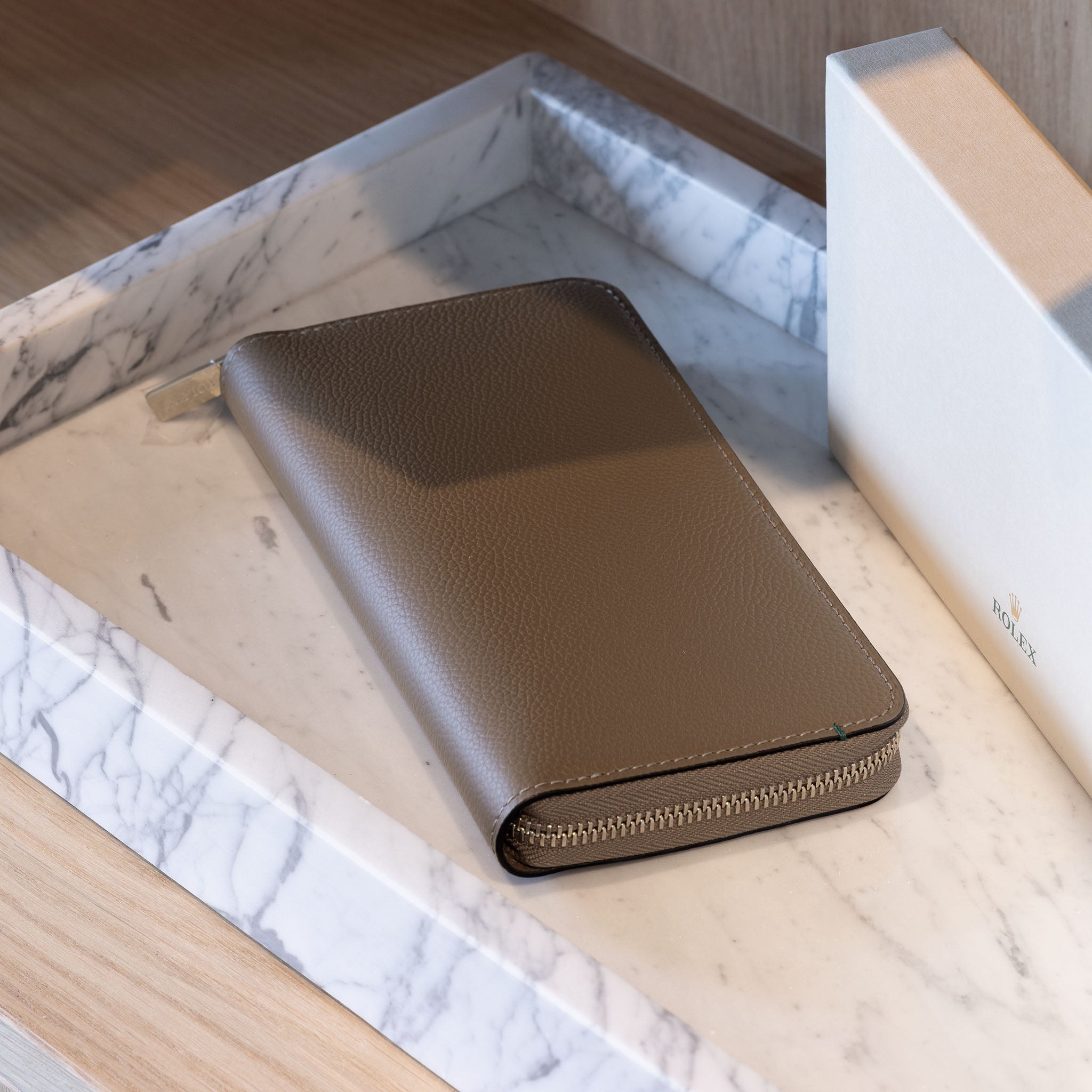 Rolex Ladies Taupe Colour Leather Wallet