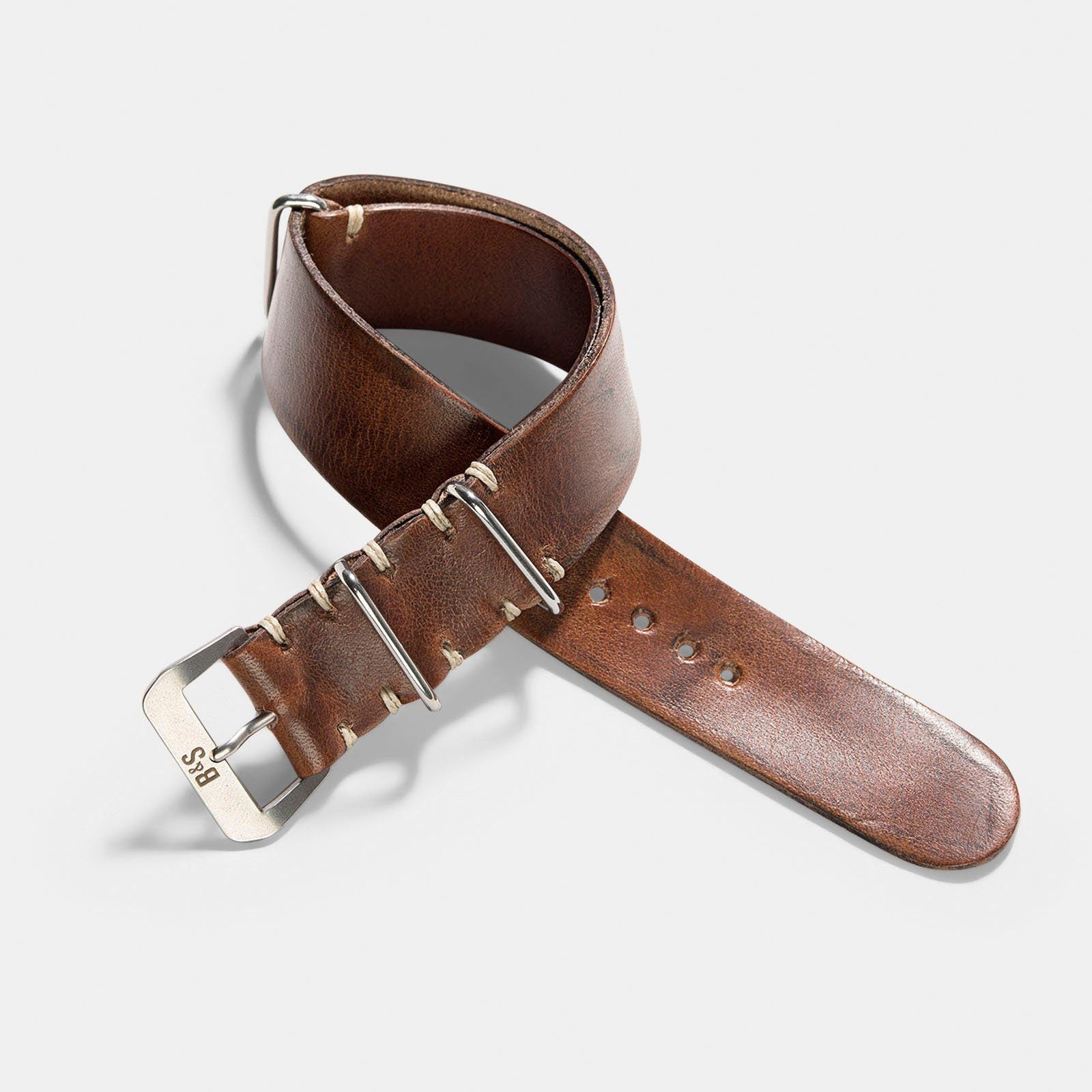 Strap for Rolex Submariner 5513 & 1680 - Siena Brown Single Pass Leather