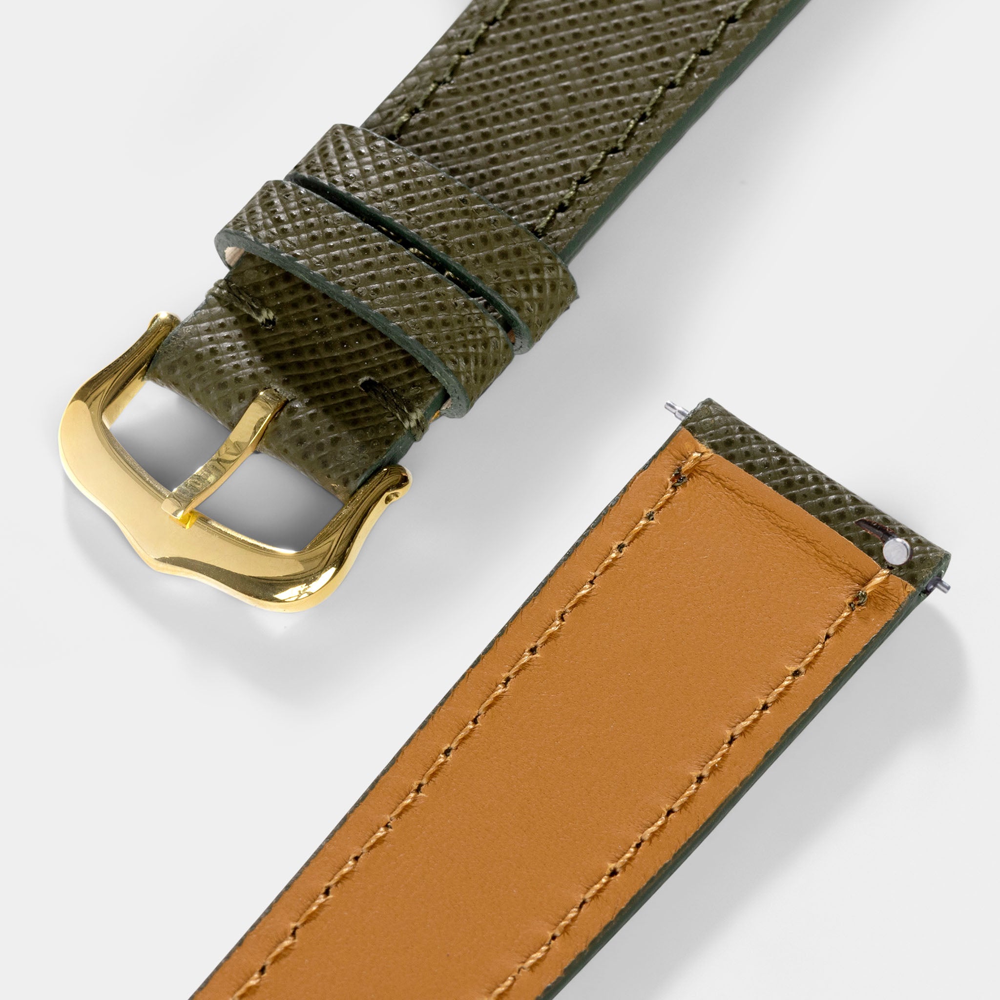 Strap for Cartier Tank Louis (2021-2024) - The Saffiano Olive