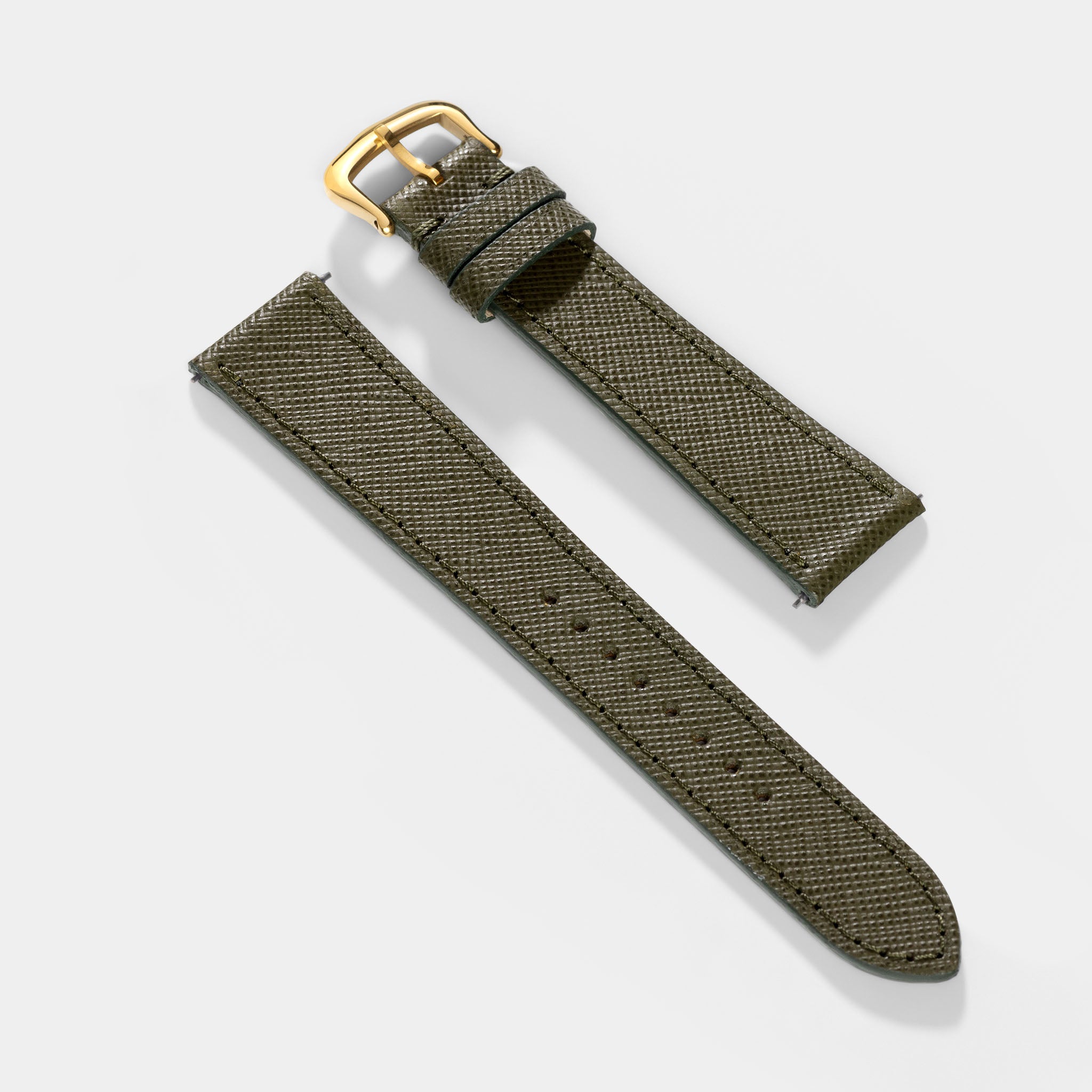 Strap for Cartier Tank Louis (2021-2024) - The Saffiano Olive