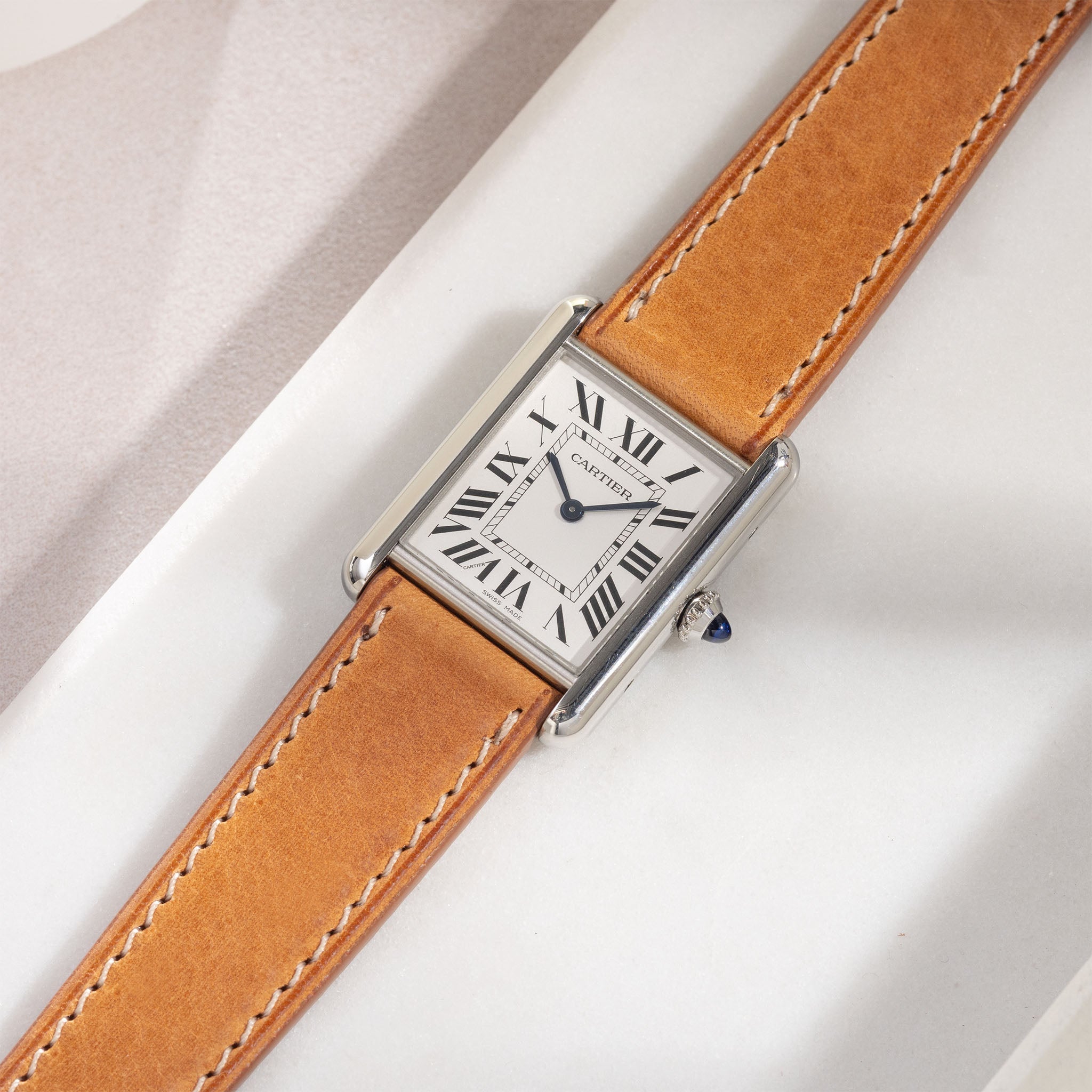 Strap for Cartier Tank Must (2021-2024) - The Durham Cognac