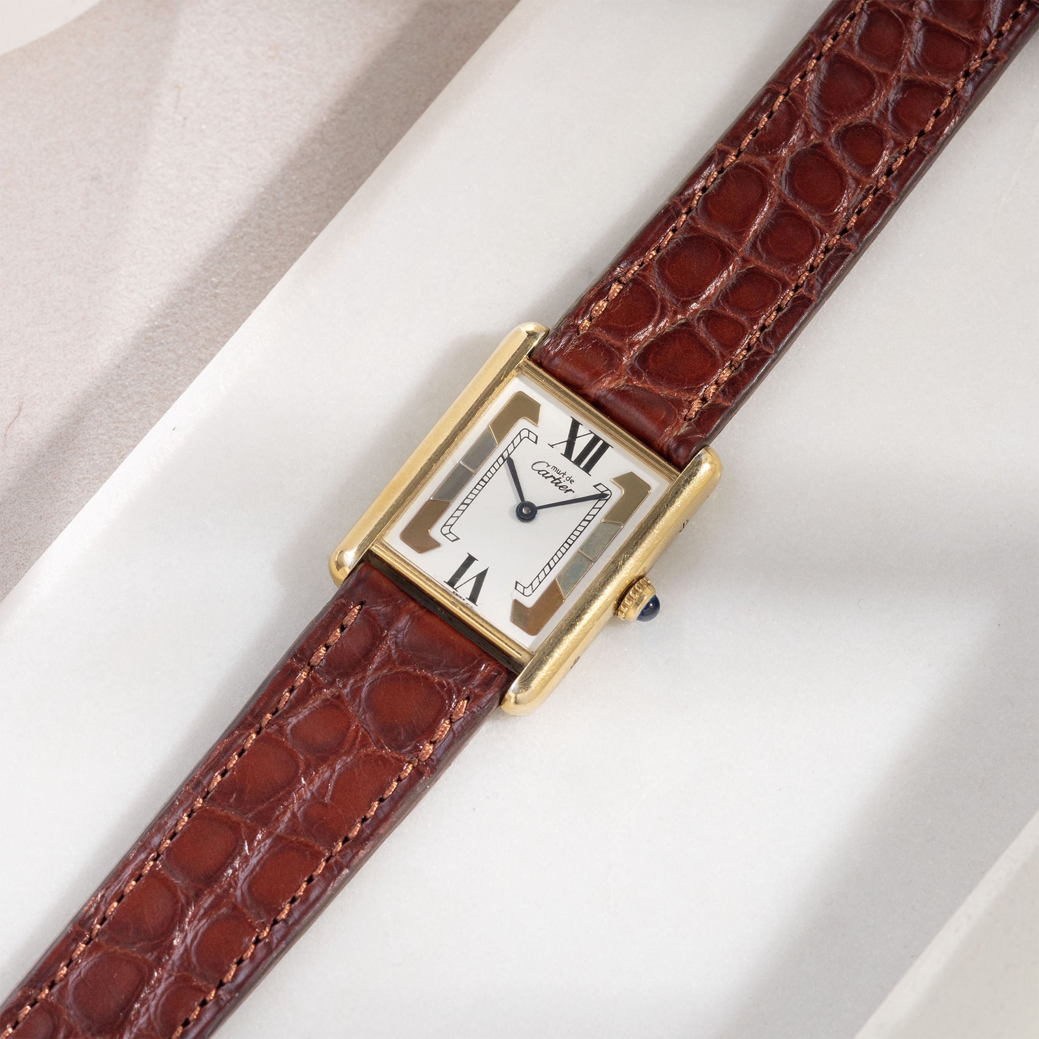 Strap for Cartier 17.5mm - The Dark Bown Alligator