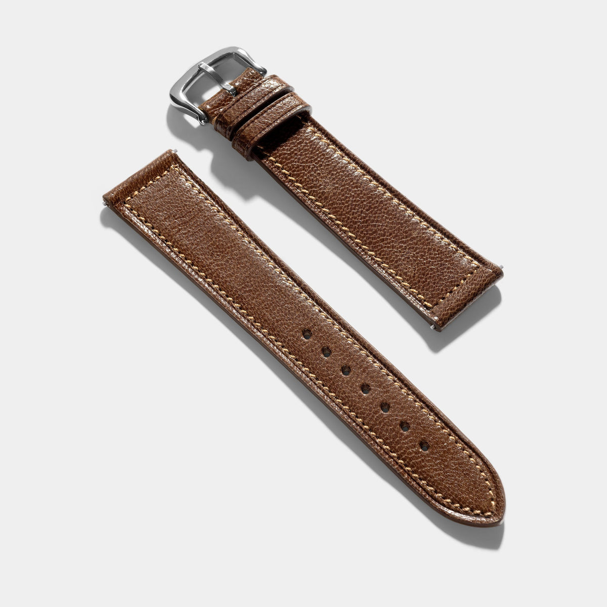 Strap for Cartier Tank Must (2021 - Today) - Burnished Tobacco Brown Calfskin