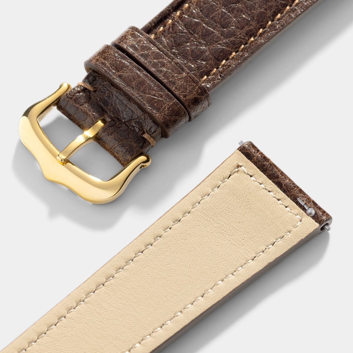 Strap for Cartier Tank Louis (2021 - Today) - Soft Walnut Boxed Calfskin