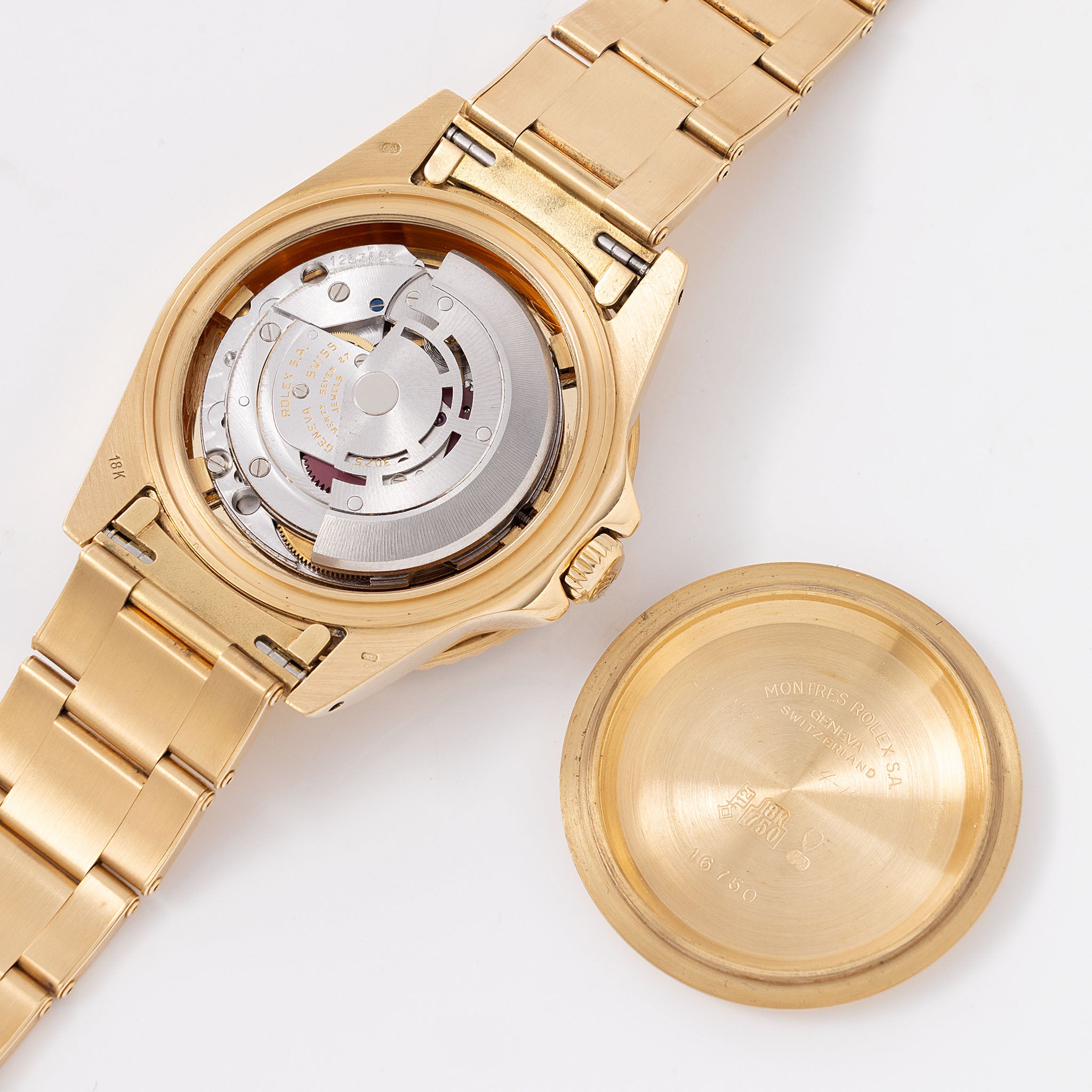 Rolex GMT-Master in 18k Yellow Gold Ref 16758 with Original Guarantee Paper "Two Dials"