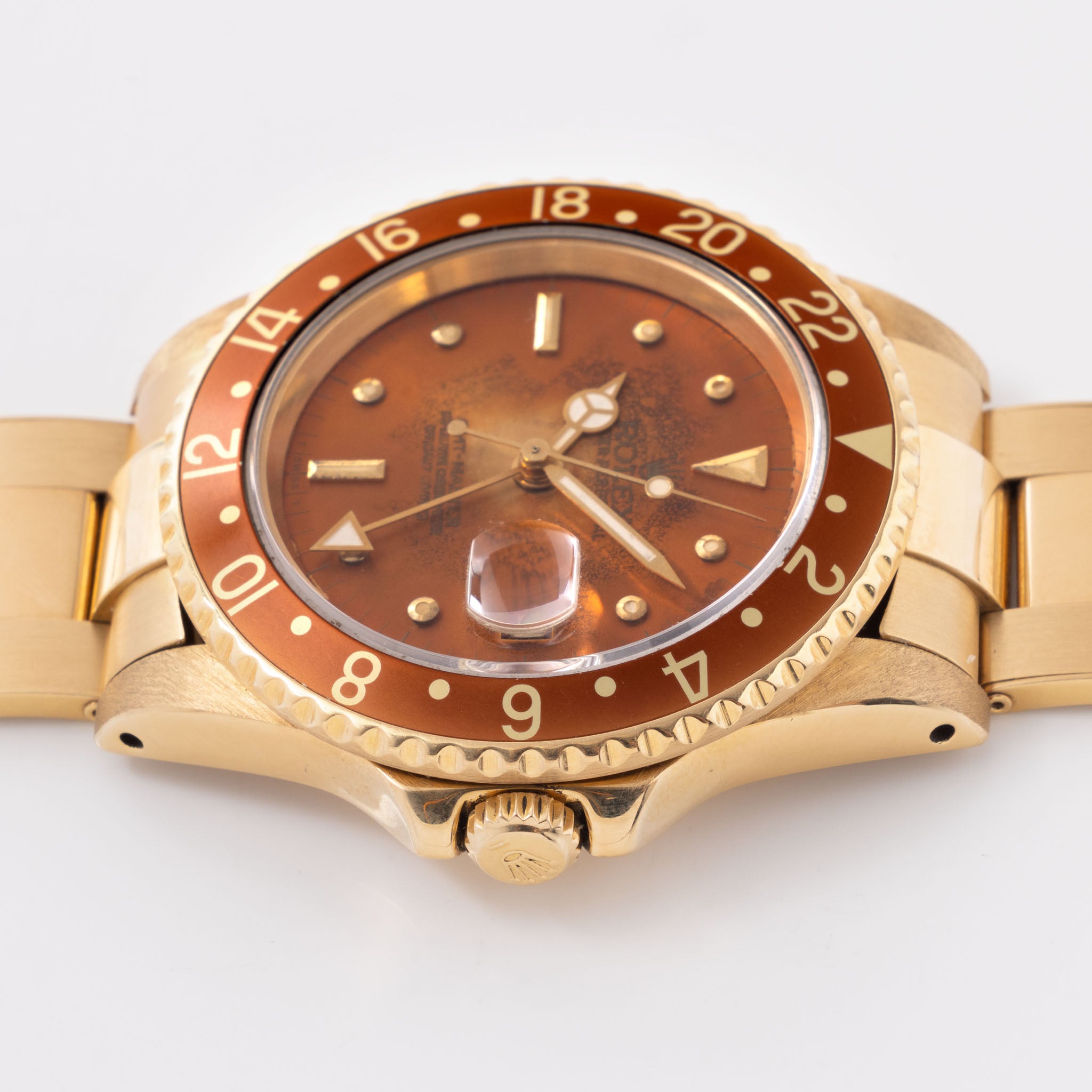 Rolex GMT-Master in 18k Yellow Gold Ref 16758 with Original Guarantee Paper "Two Dials"