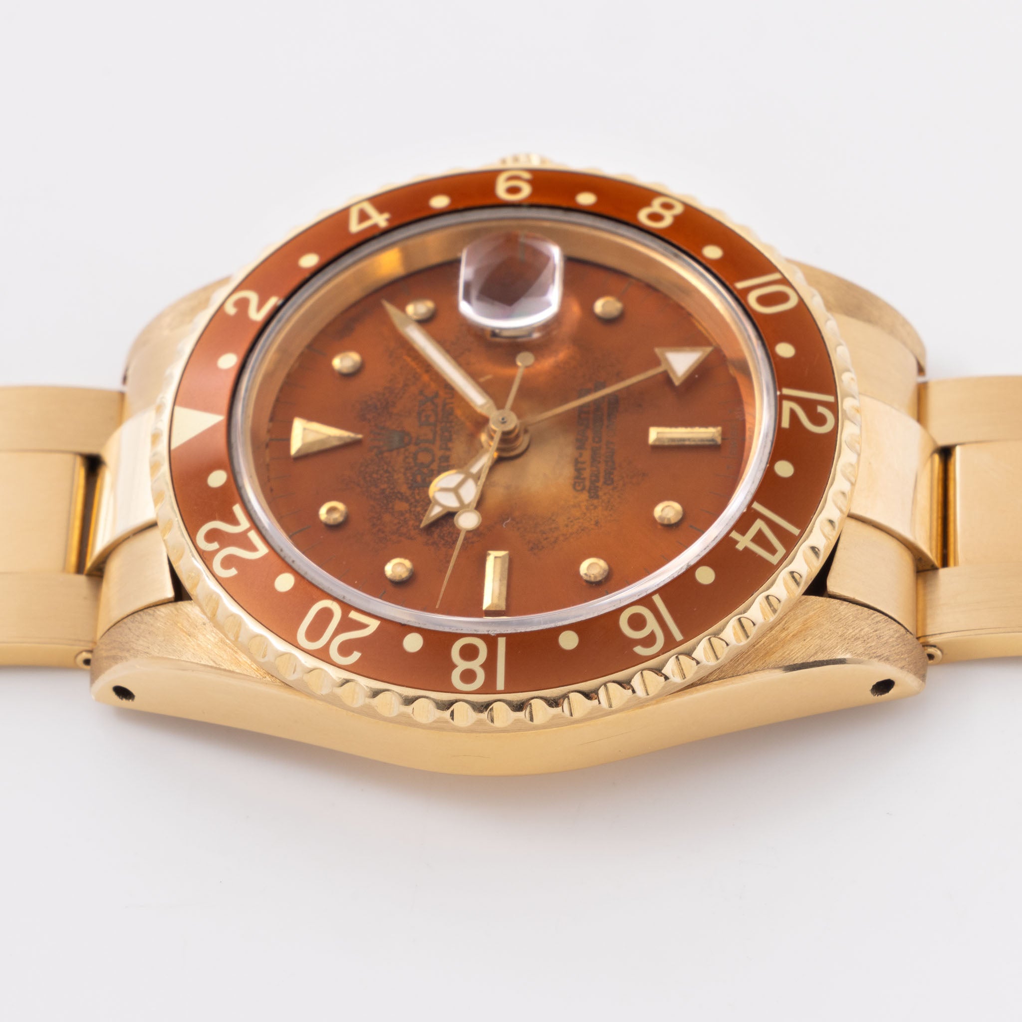 Rolex GMT-Master in 18k Yellow Gold Ref 16758 with Original Guarantee Paper "Two Dials"