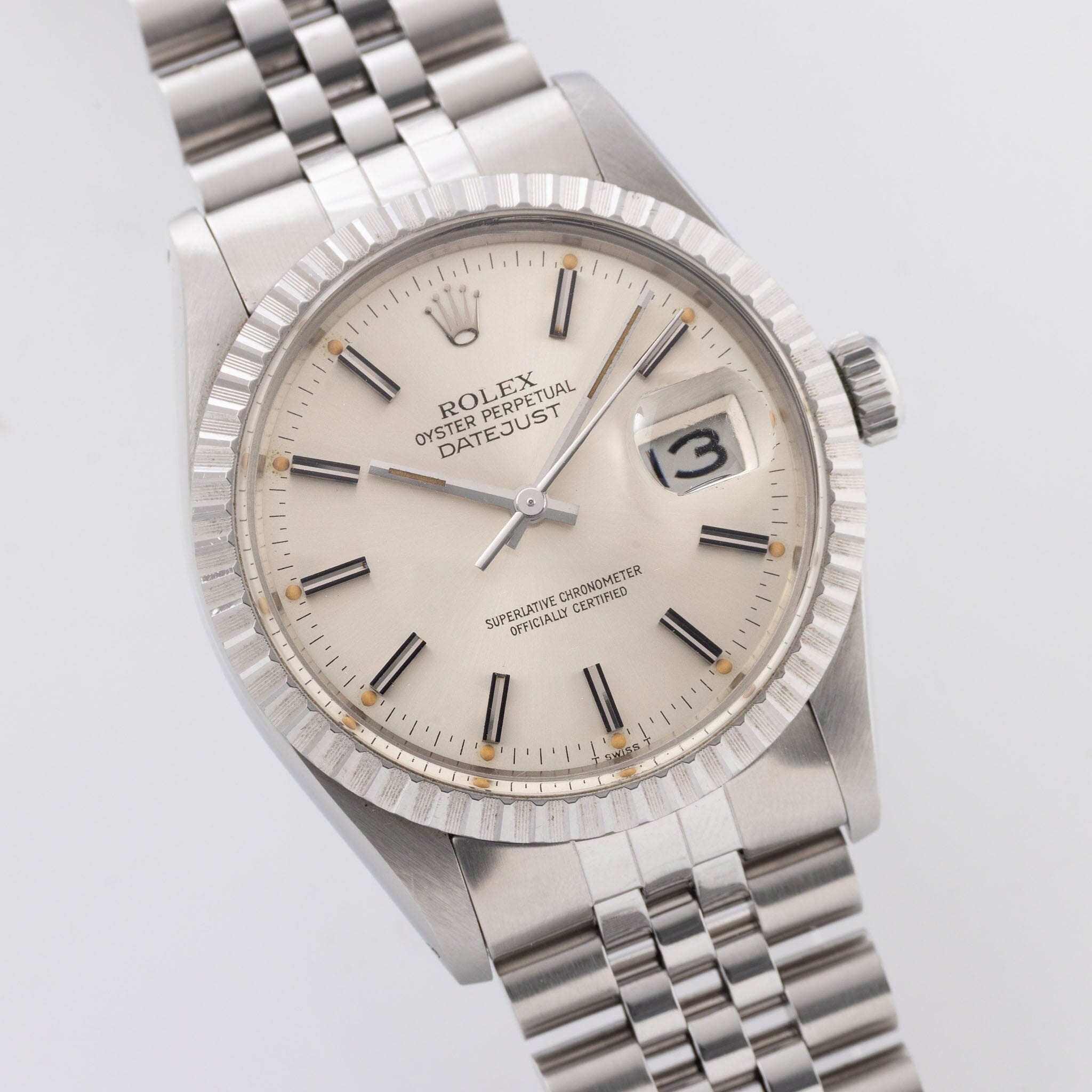 Rolex Datejust 16030 Patina Silver Dial Guarantee Paper