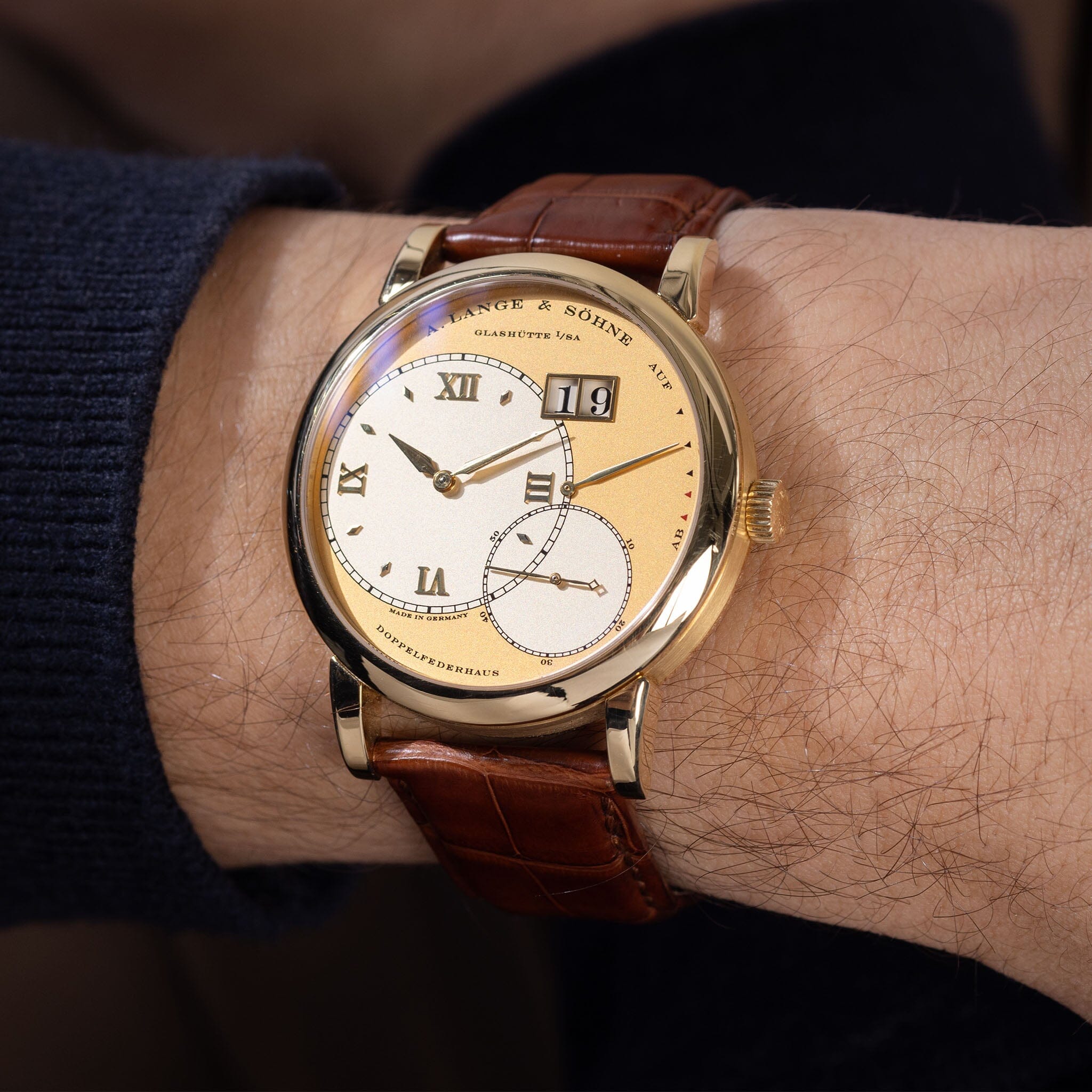 A. Lange & Söhne Grand Lange 1 “ Grosse Lange” 18kt Yellow Gold Ref 115.021