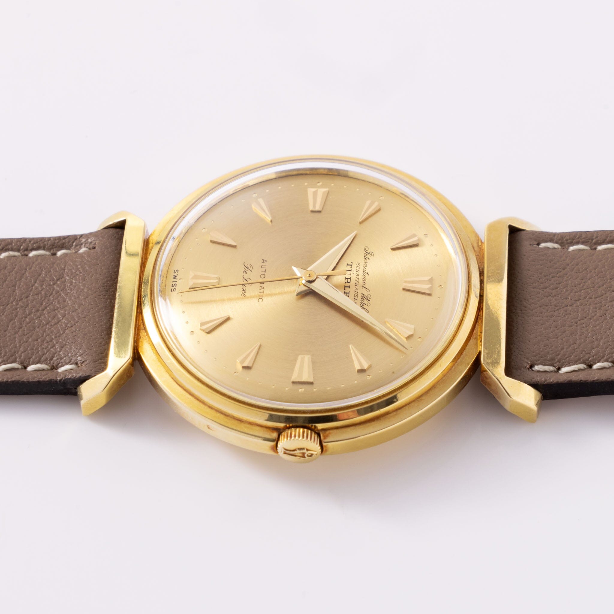IWC Yellow Gold Dress Watch Double Signed Türler ref 600