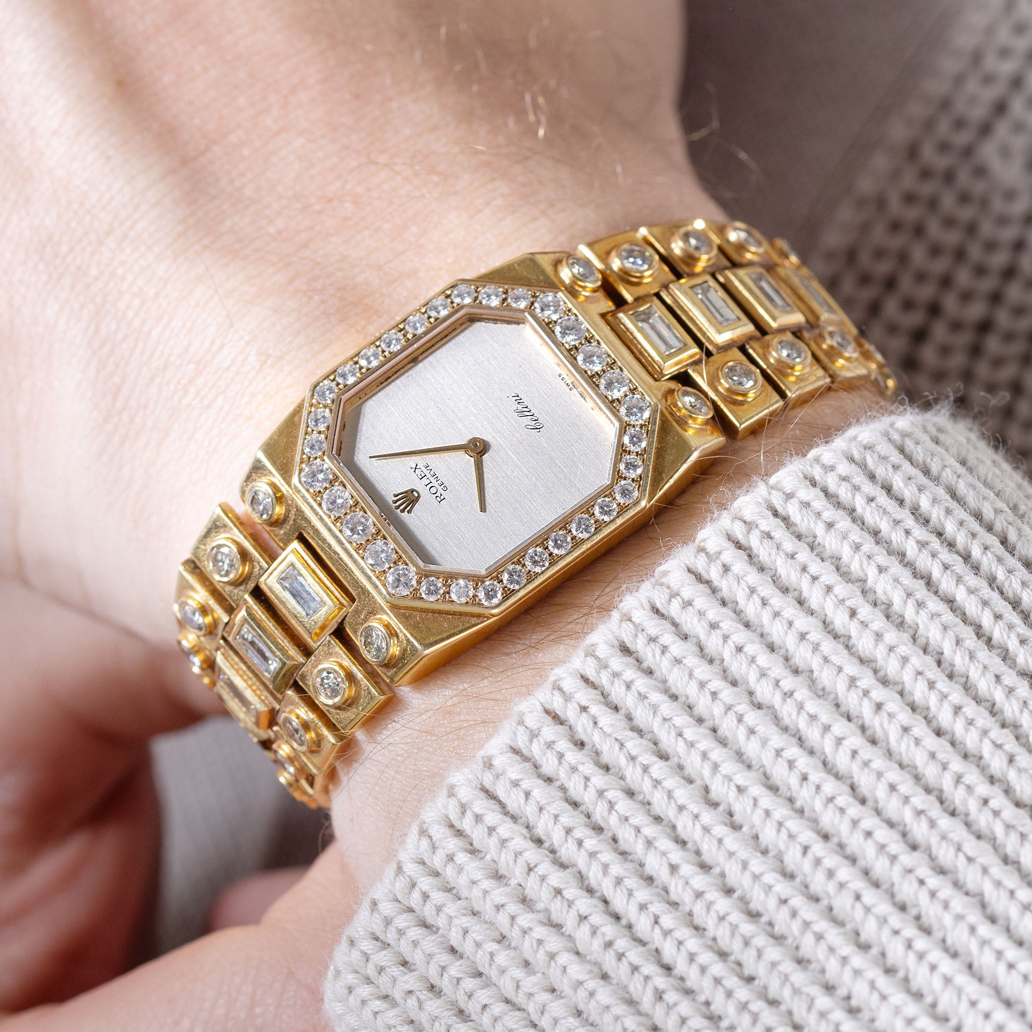 Rolex Cellini Octopussy Bracelet Silver Dial Ref 4951