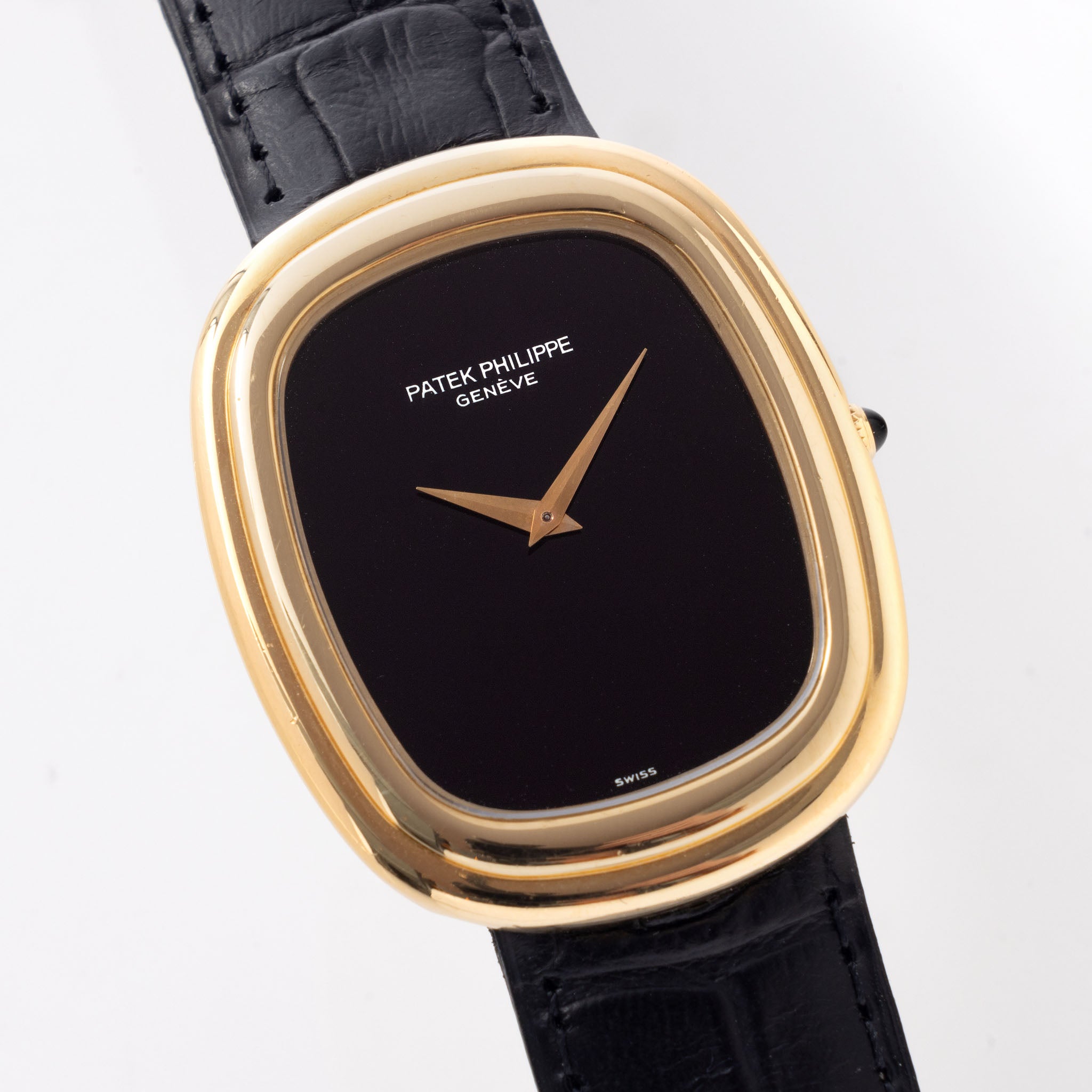 Patek Philippe Ellipse Yellow Gold Onyx Dial Ref 3730
