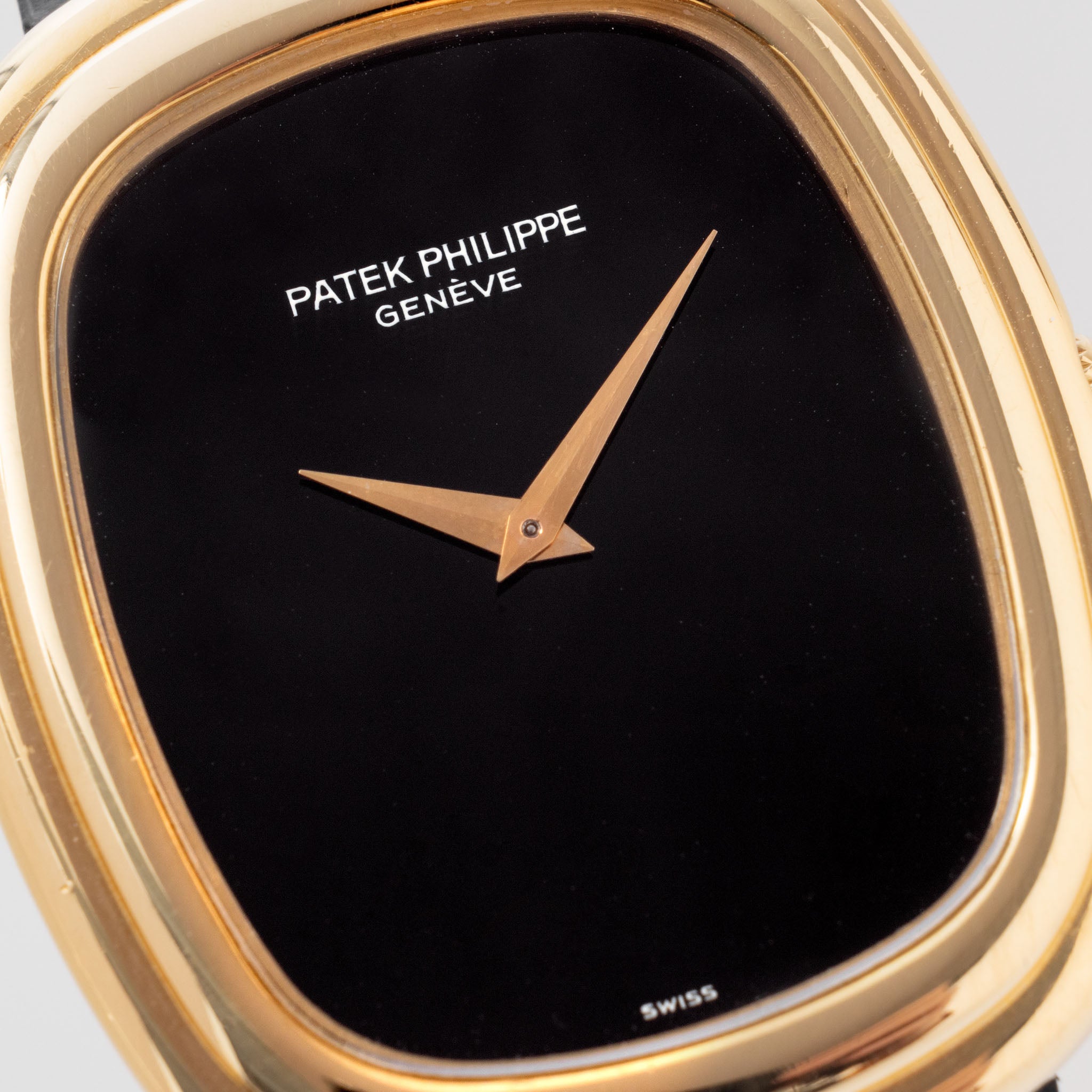 Patek Philippe Ellipse Yellow Gold Onyx Dial Ref 3730
