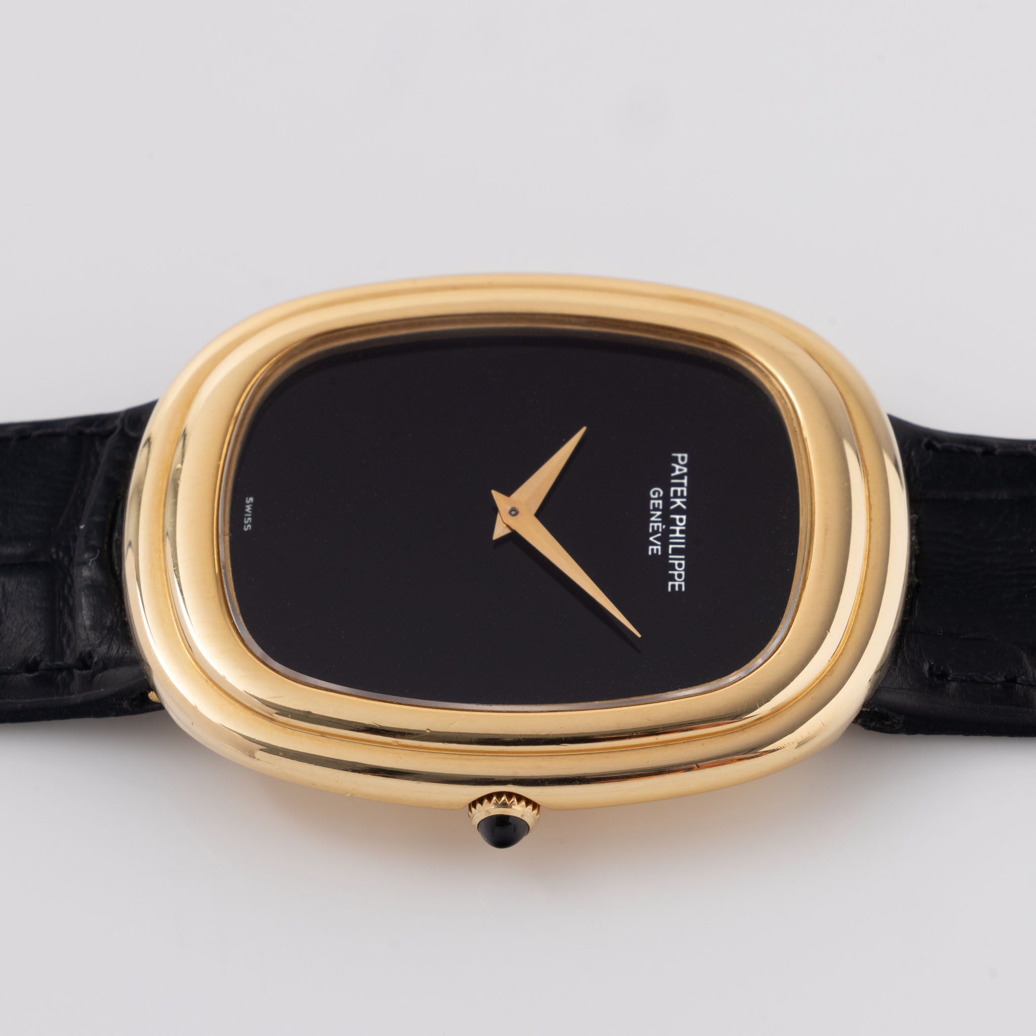 Patek Philippe Ellipse Yellow Gold Onyx Dial Ref 3730