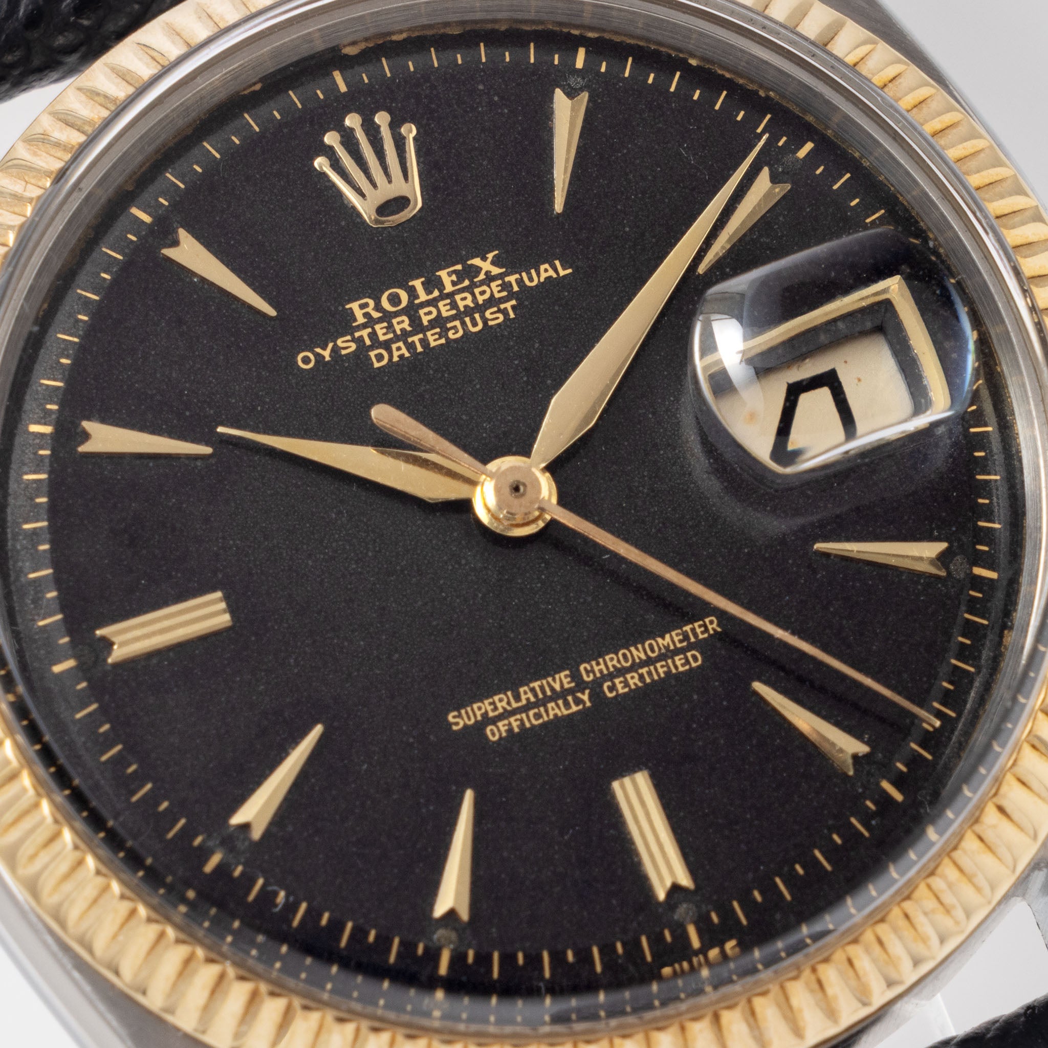 Rolex Datejust Gilt Dial ref 6605 Steel and Gold execution