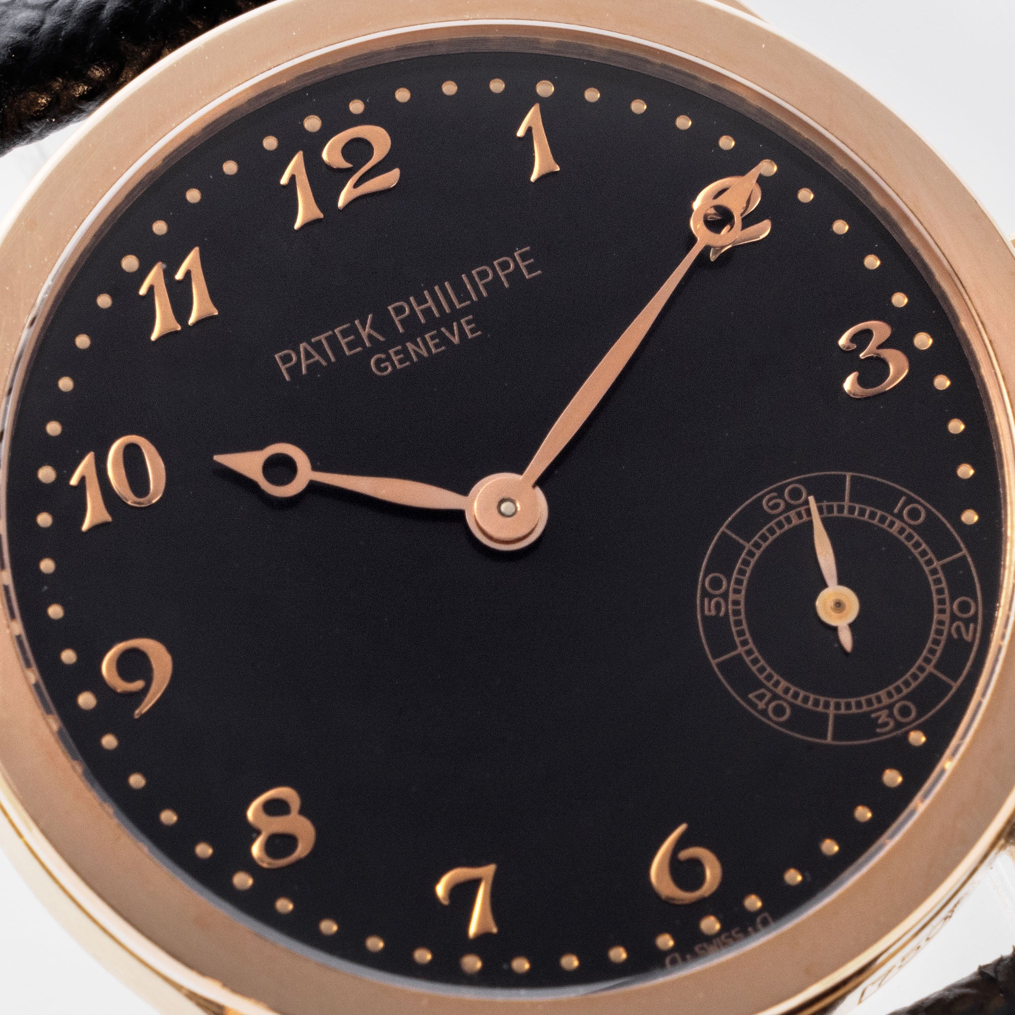 Patek Philippe Calatrava Ref. 5026R Black Dial Breguet Numerals in 18K Rose Gold with Original Certificate of Origin