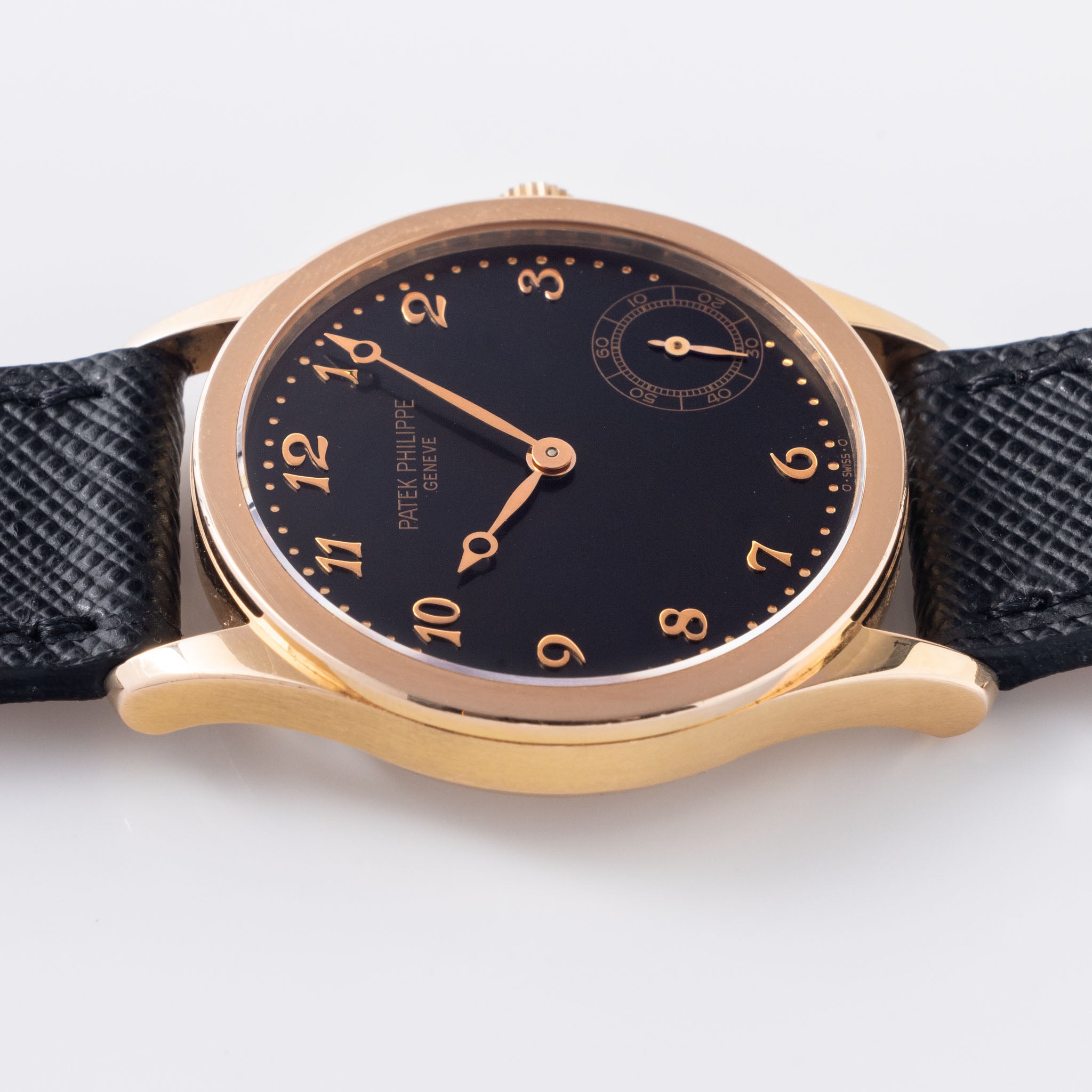 Patek Philippe Calatrava Ref. 5026R Black Dial Breguet Numerals in 18K Rose Gold with Original Certificate of Origin