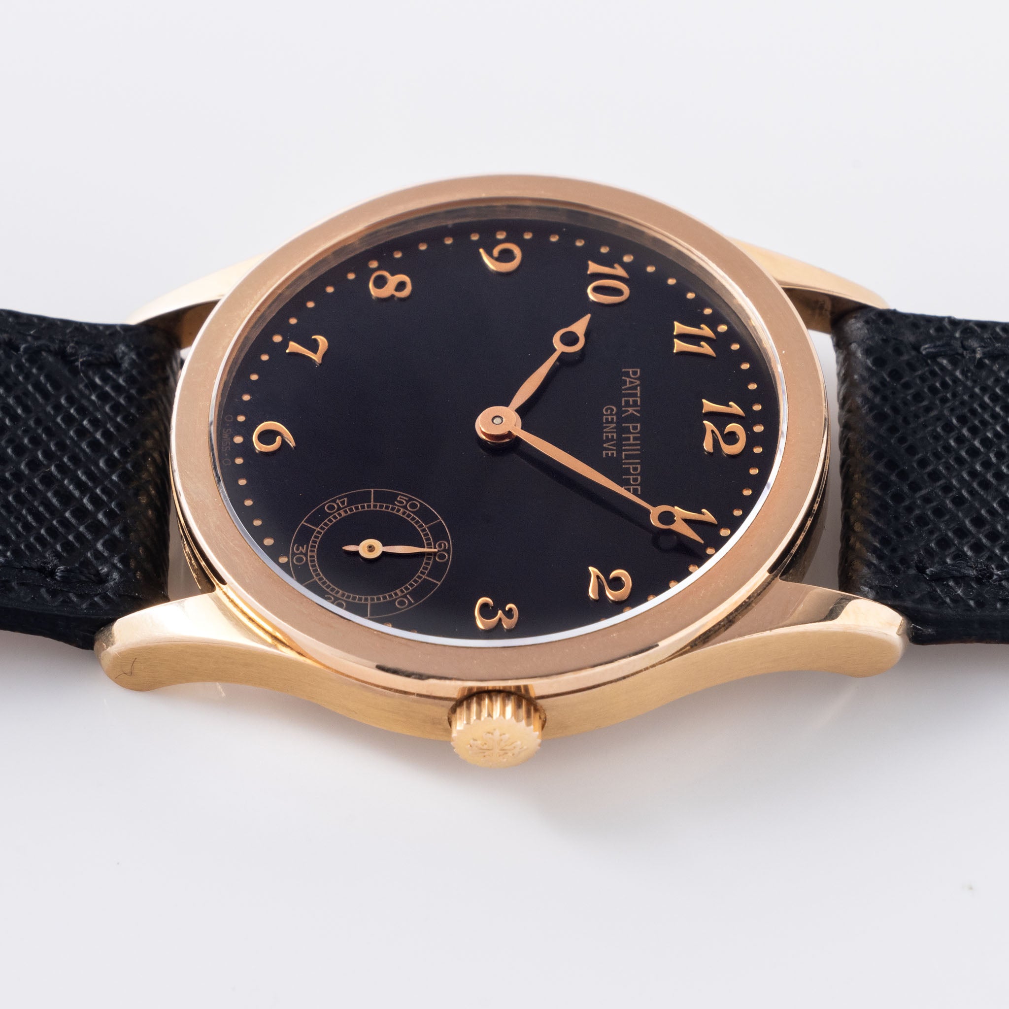 Patek Philippe Calatrava Ref. 5026R Black Dial Breguet Numerals in 18K Rose Gold with Original Certificate of Origin