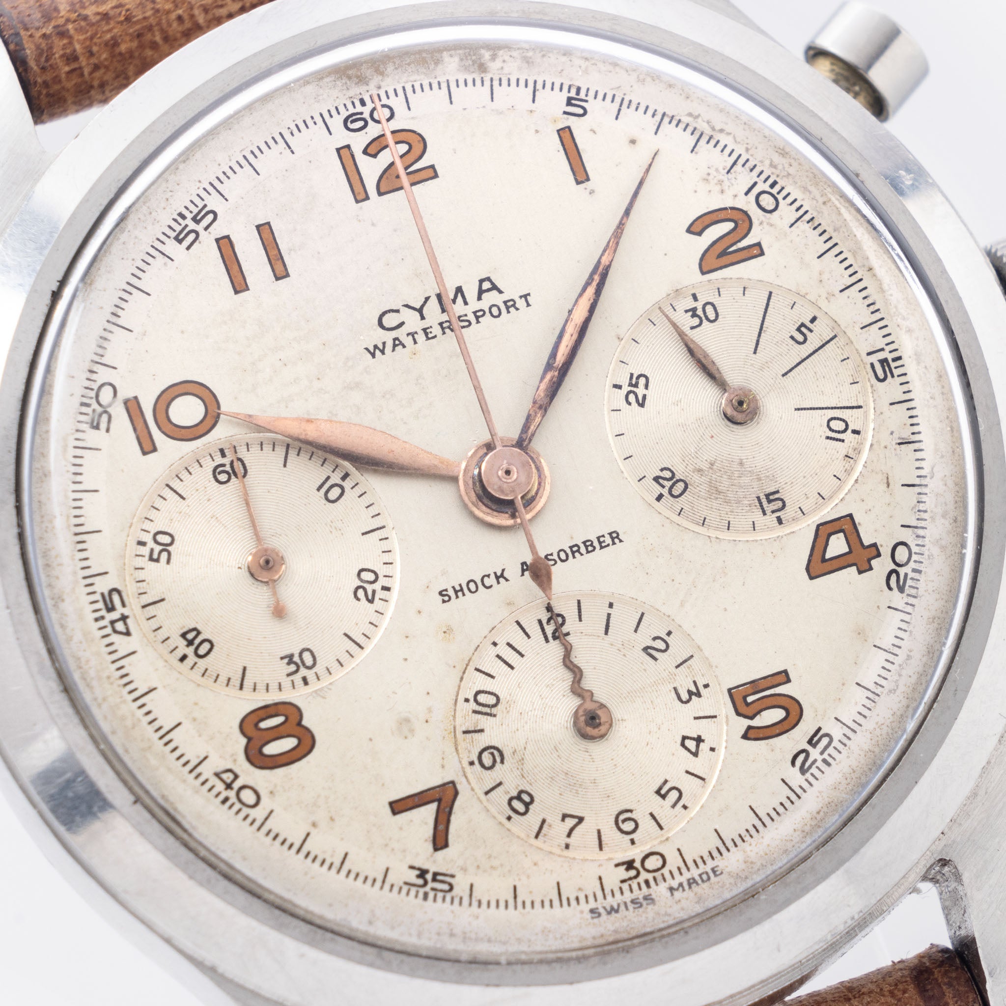 Cyma "Watersport" Oversized Chronograph Clamshell Case