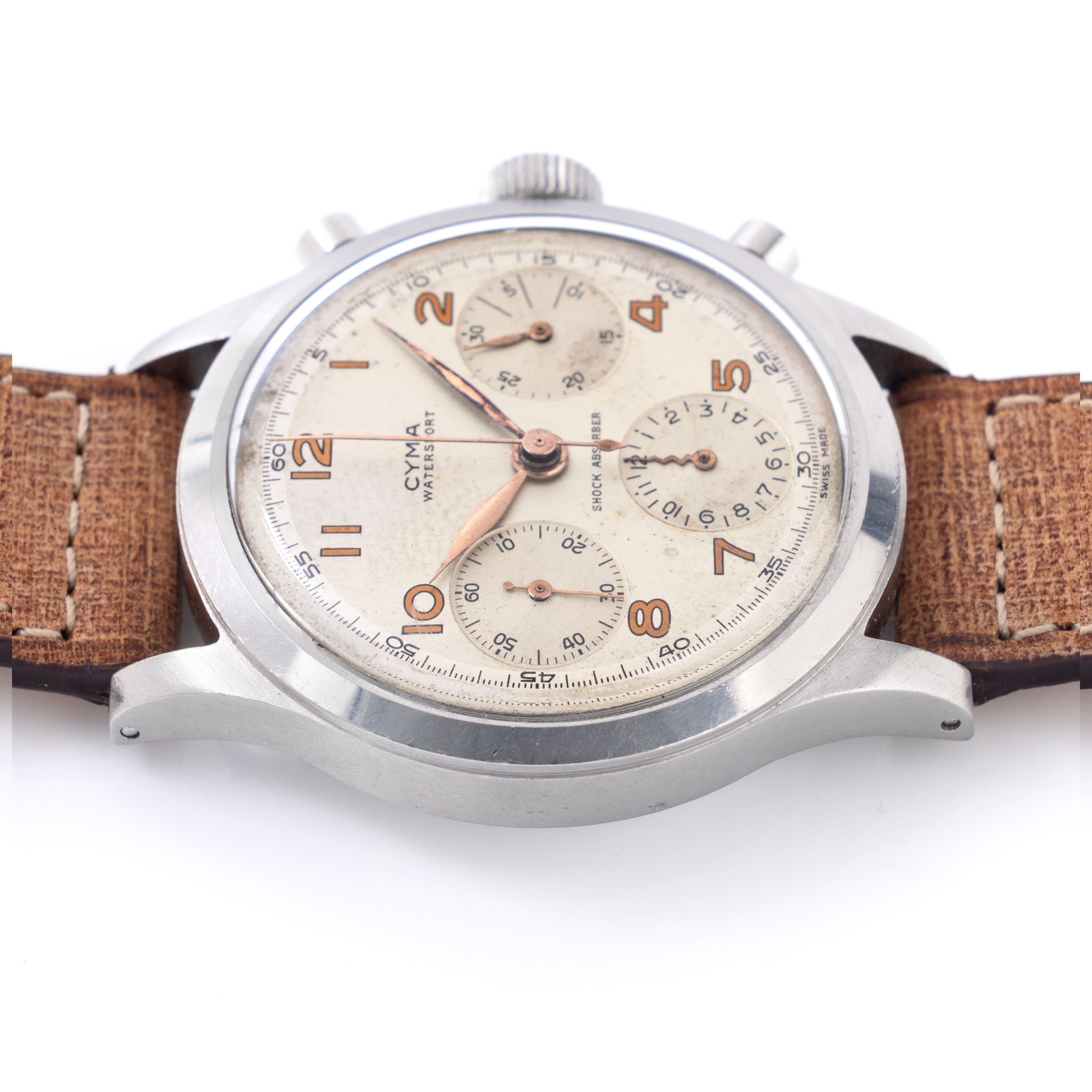 Cyma "Watersport" Oversized Chronograph Clamshell Case