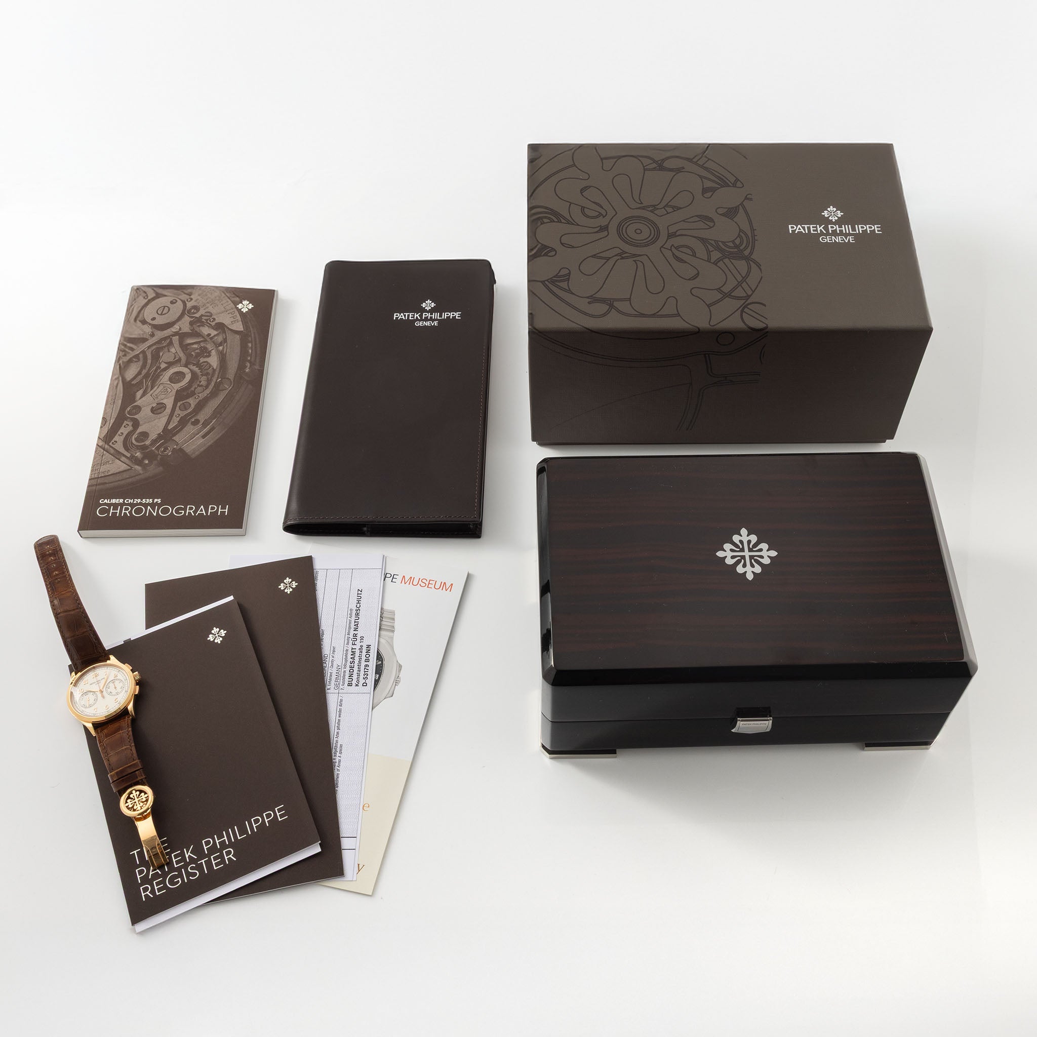 Patek Philippe Chronograph 5170-001R “Breguet Numerals” in 18K Rose Gold Box and Paper Set