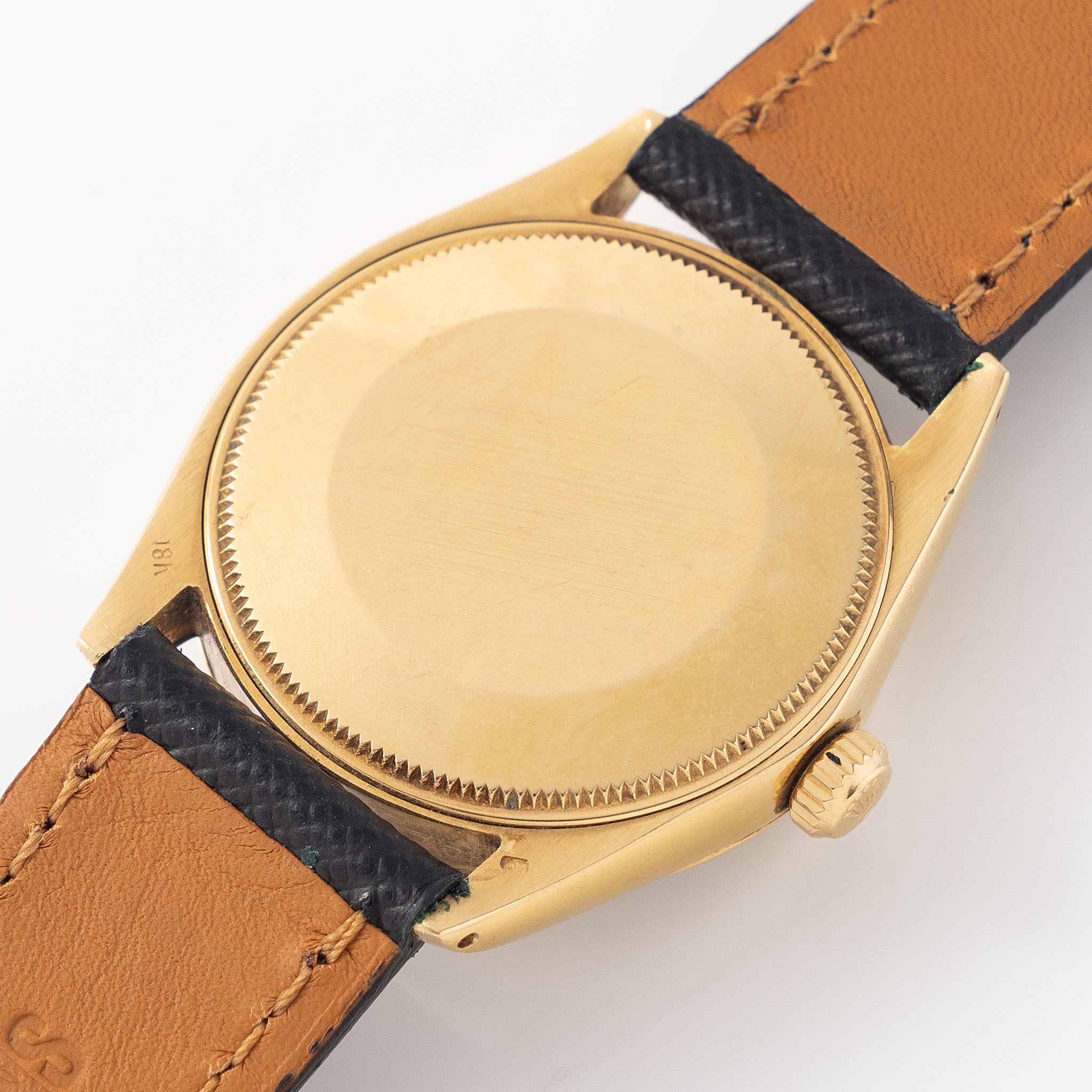 Rolex Oyster Perpetual Grey Dial in 18K Yellow Gold Ref. 1005 Box and Paper Set