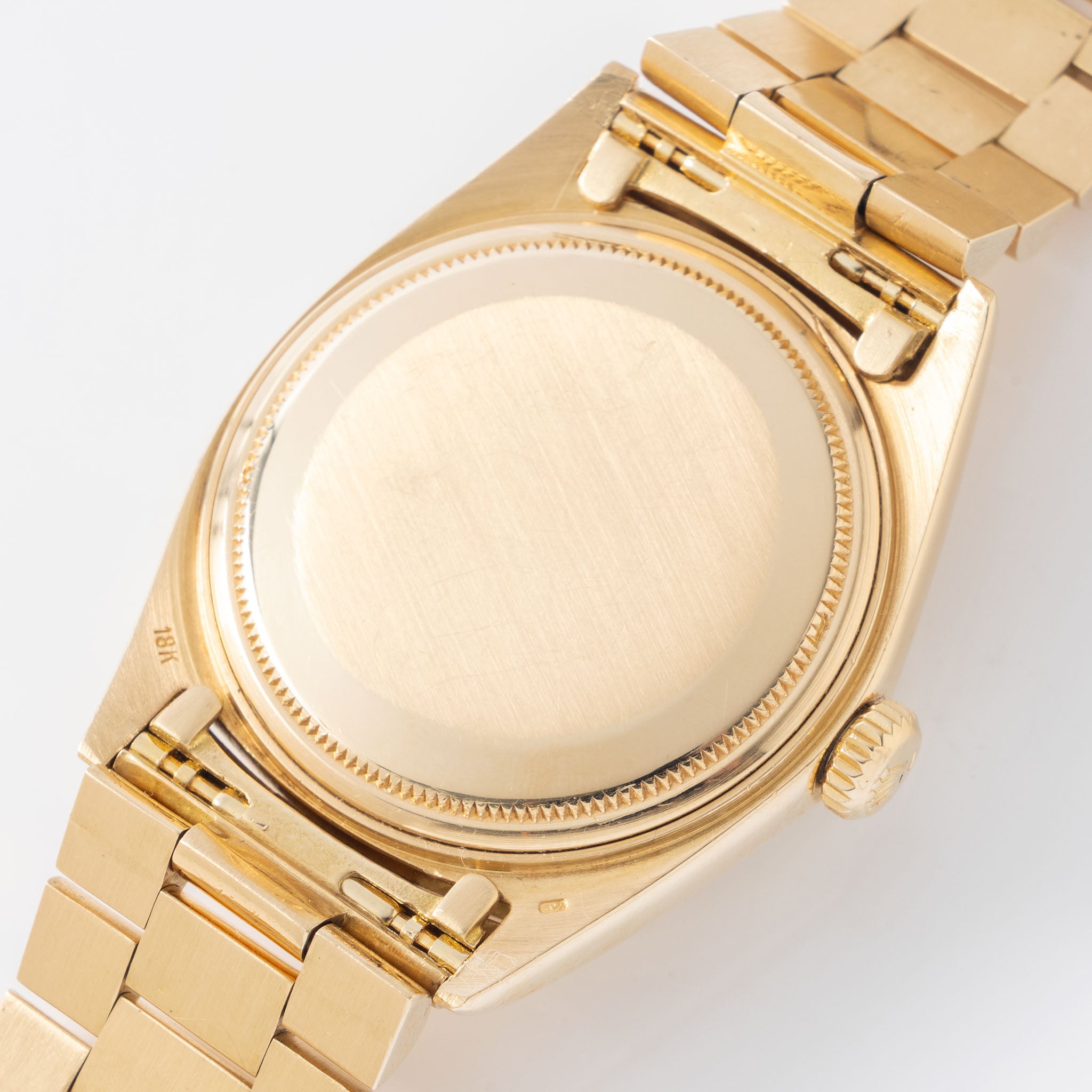 Rolex Day-Date Champagne Wide-Boy Dial With Box and Spanish Papers in 18k Yellow Gold Ref. 1803