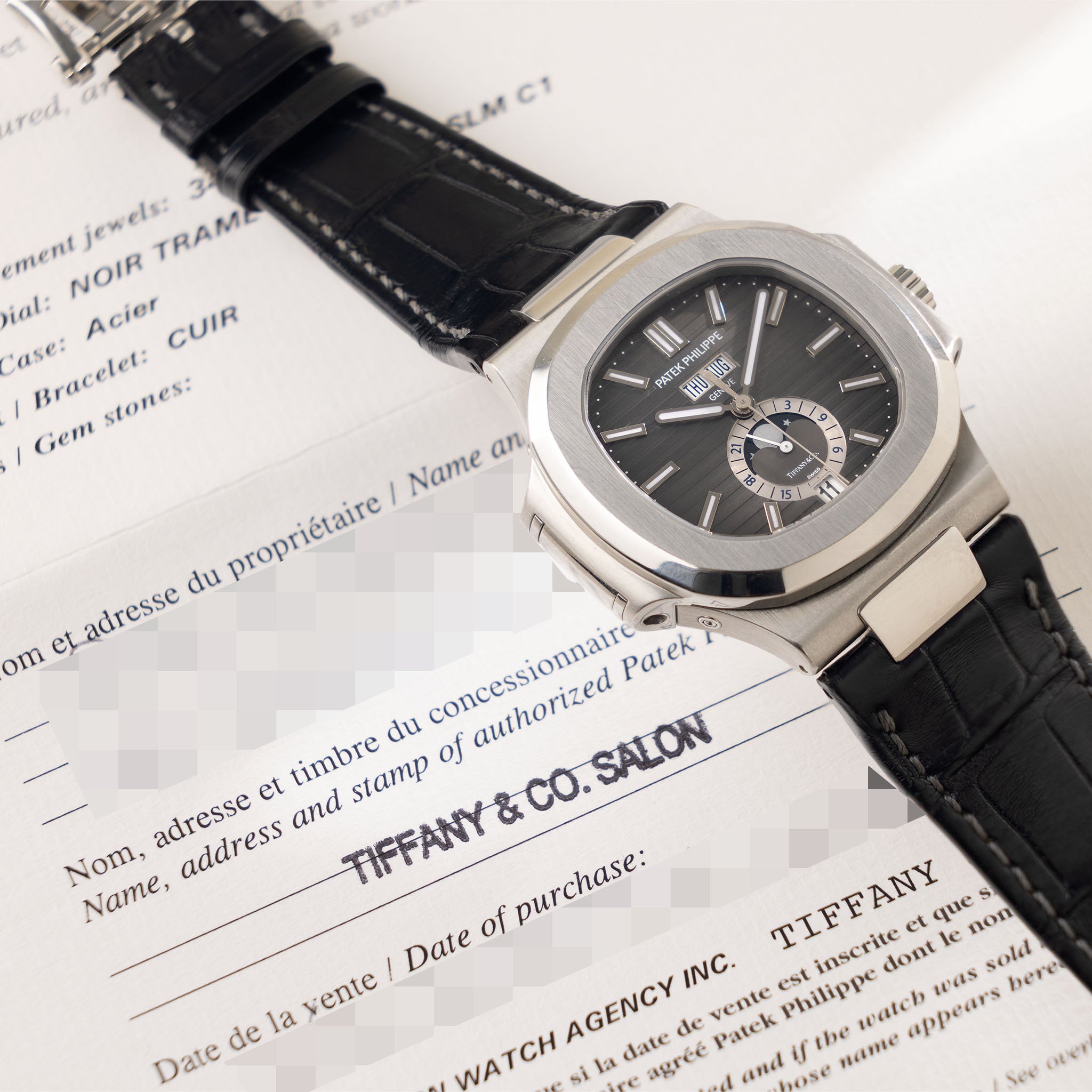 Patek Philippe Nautilus 5726A Annual Calendar retailed by "Tiffany & Co" New York Full Collectors Set