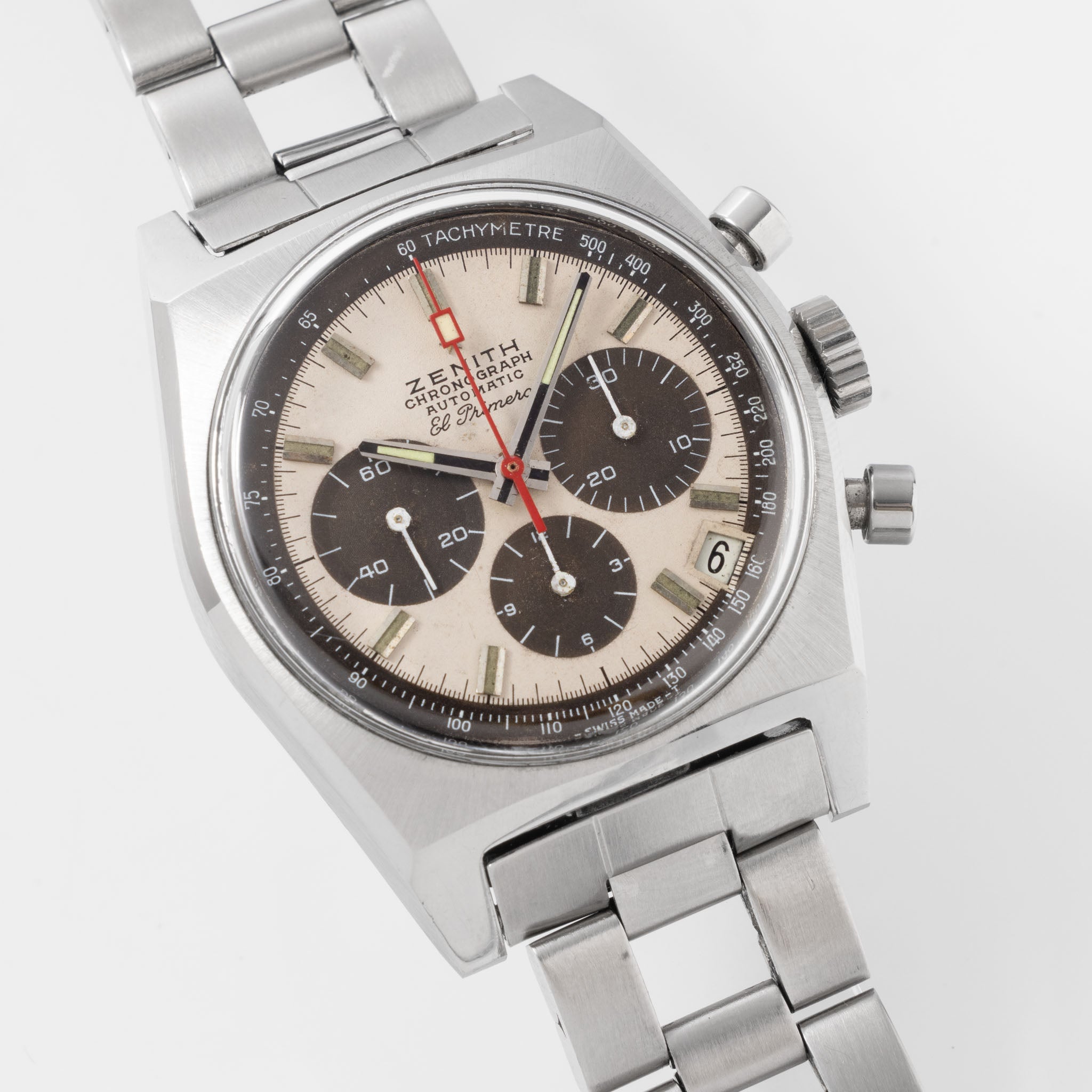 Zenith El primero A384 “Panda Tropical Dial" with Gay Frères Ladder Bracelet