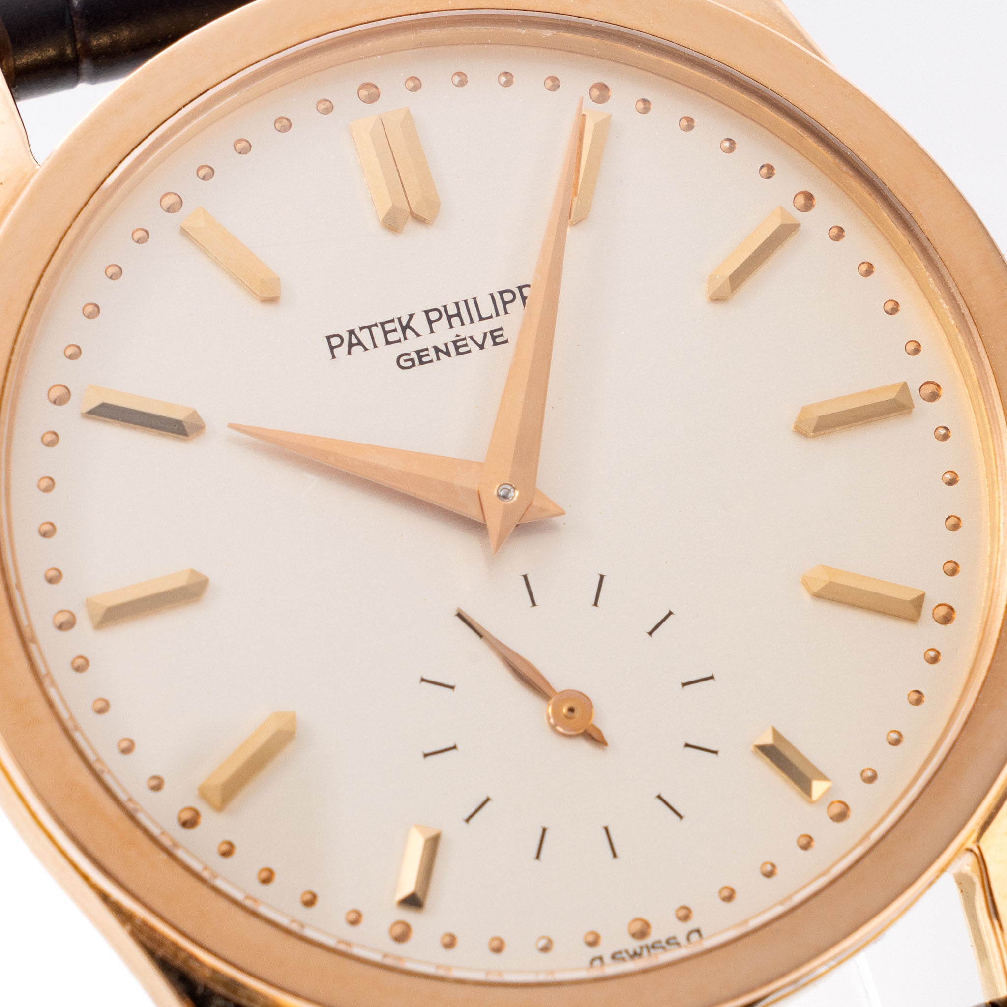 Patek Philippe Calatrava Silver Dial in 18K Rose Ref. 3796 Box and Certificate of Origin