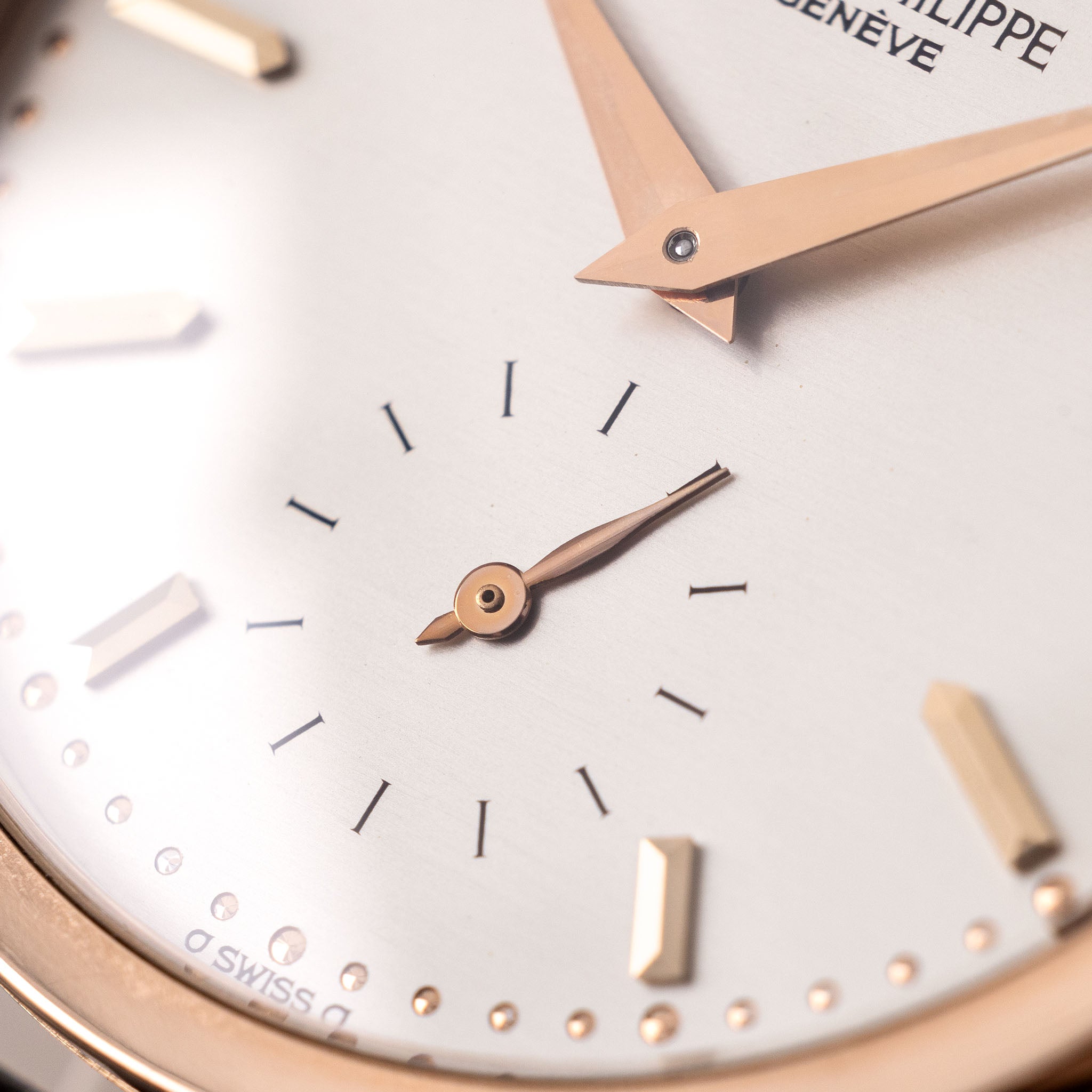 Patek Philippe Calatrava Silver Dial in 18K Rose Ref. 3796 Box and Certificate of Origin