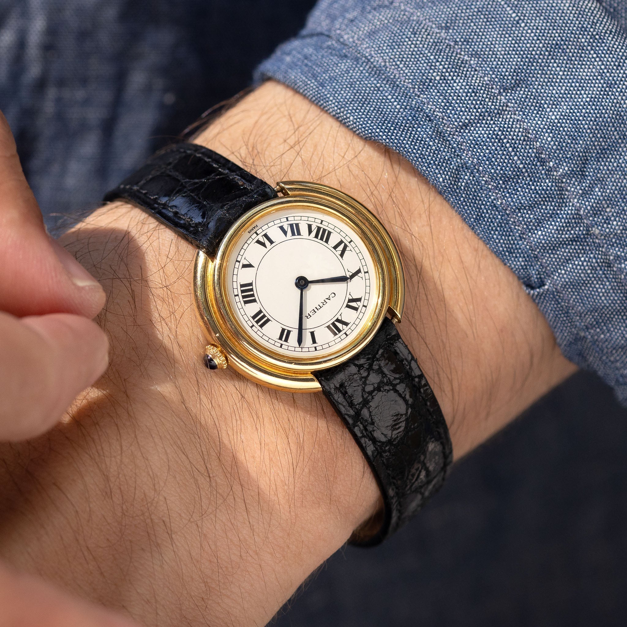 Cartier Vendôme Jumbo automatic “Paris” dial in 18 k yellow gold ref 17003