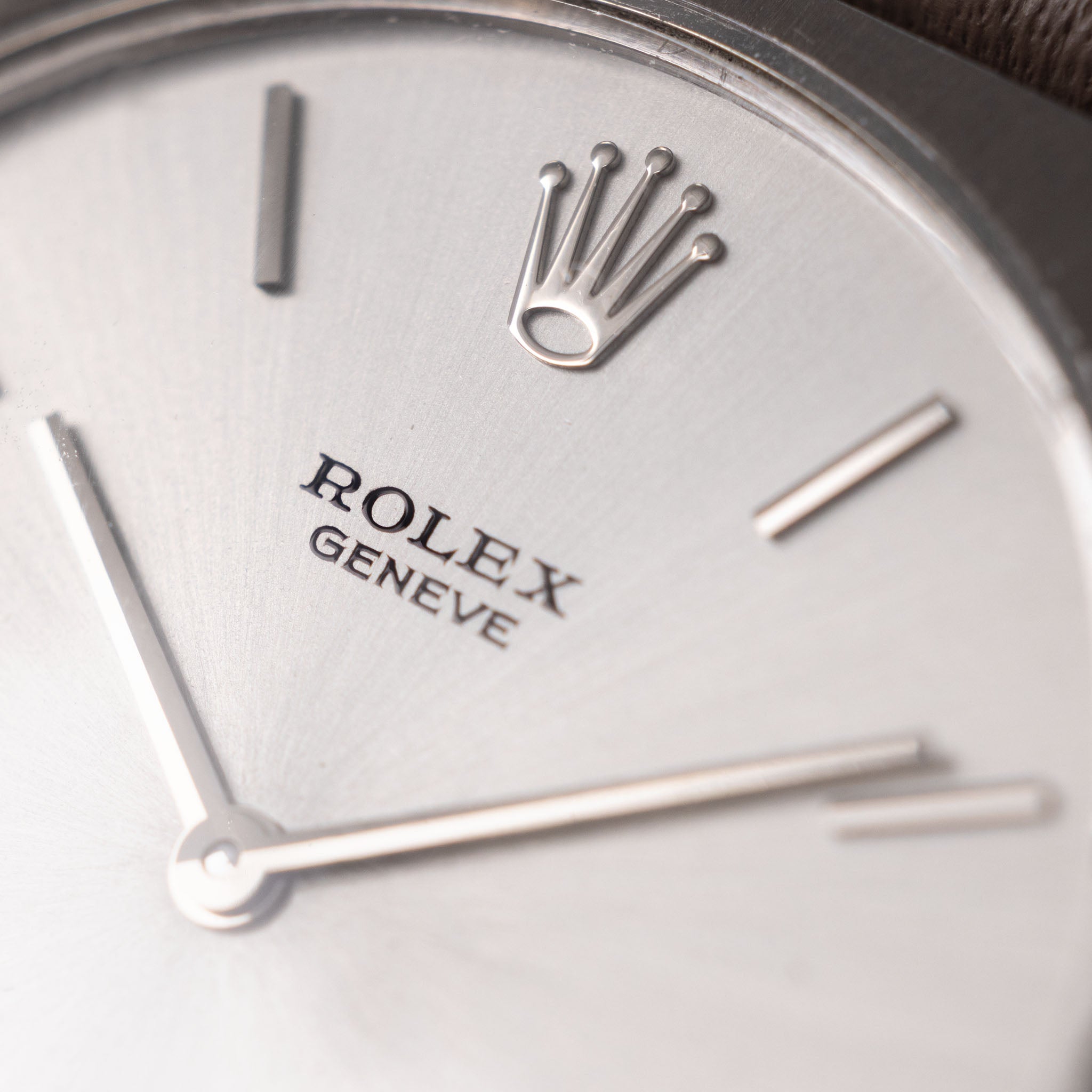 Rolex Cellini Silver Soleil Dial in 18k white gold ref. 3747