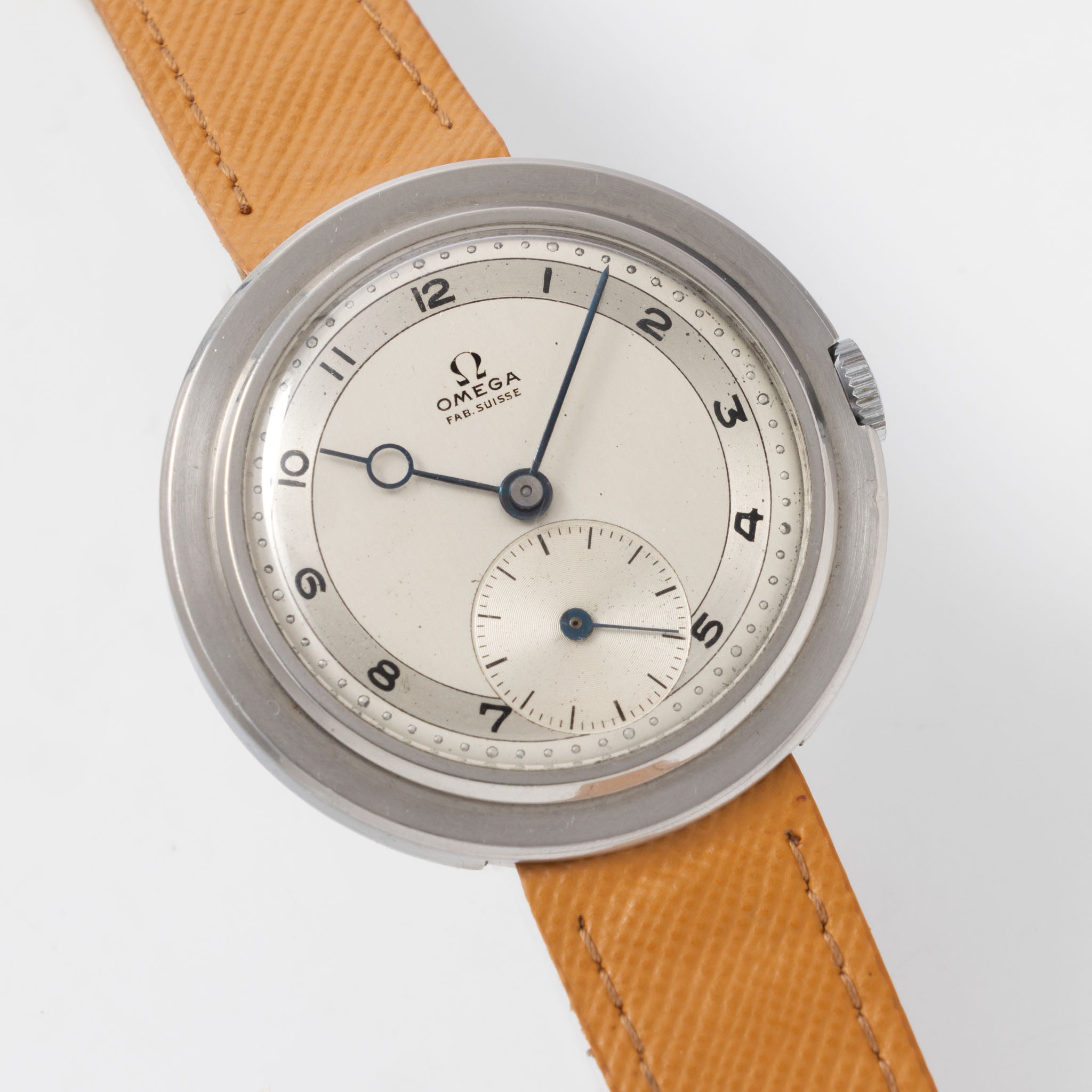 Omega Disco-Volante Oversized Dresswatch ref. CK2013 Two-Tone Silver Dial