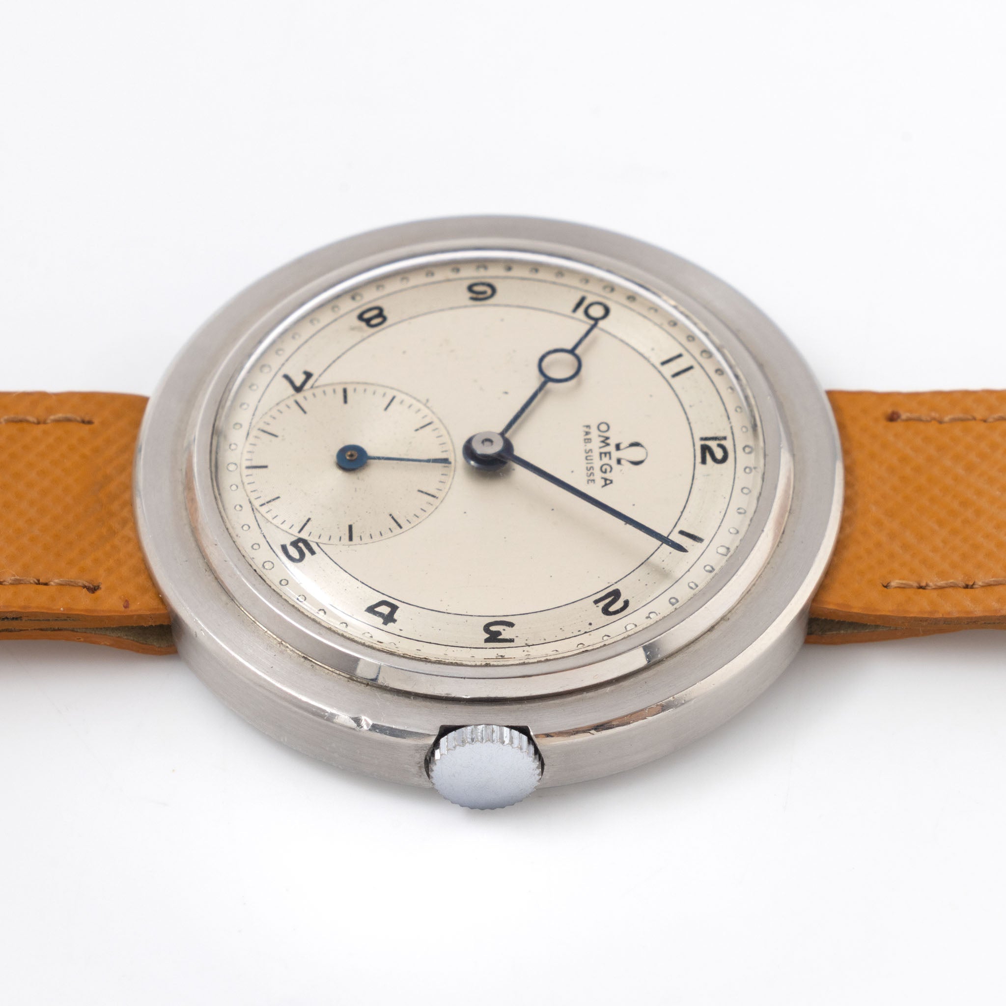 Omega Disco-Volante Oversized Dresswatch ref. CK2013 Two-Tone Silver Dial