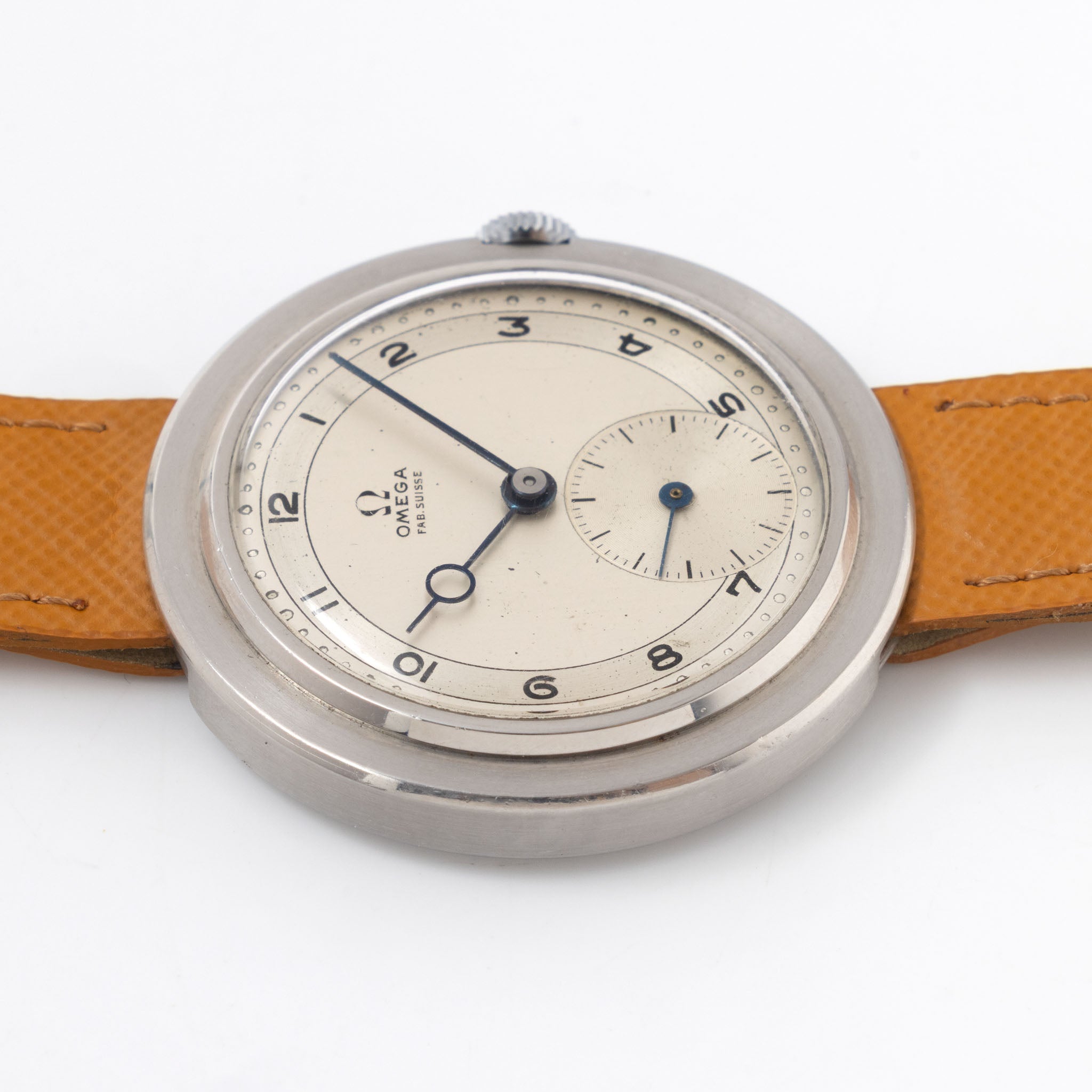 Omega Disco-Volante Oversized Dresswatch ref. CK2013 Two-Tone Silver Dial