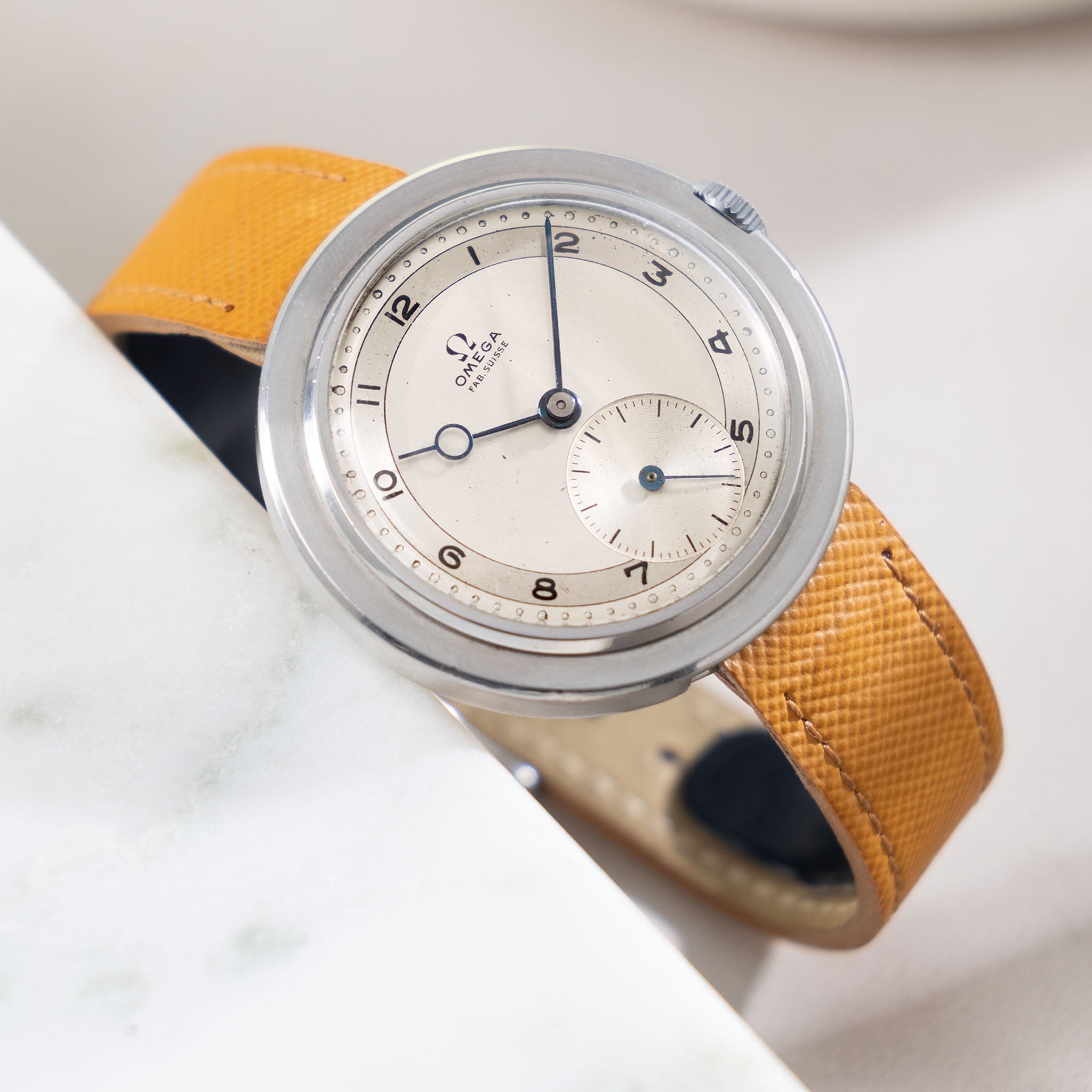 Omega Disco-Volante Oversized Dresswatch ref. CK2013 Two-Tone Silver Dial