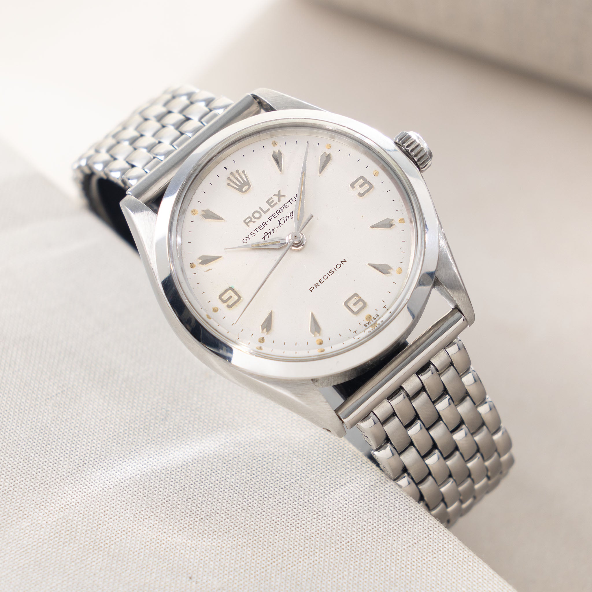 Rolex Oyster Perpetual Air-King Silver Explorer dial ref 5500