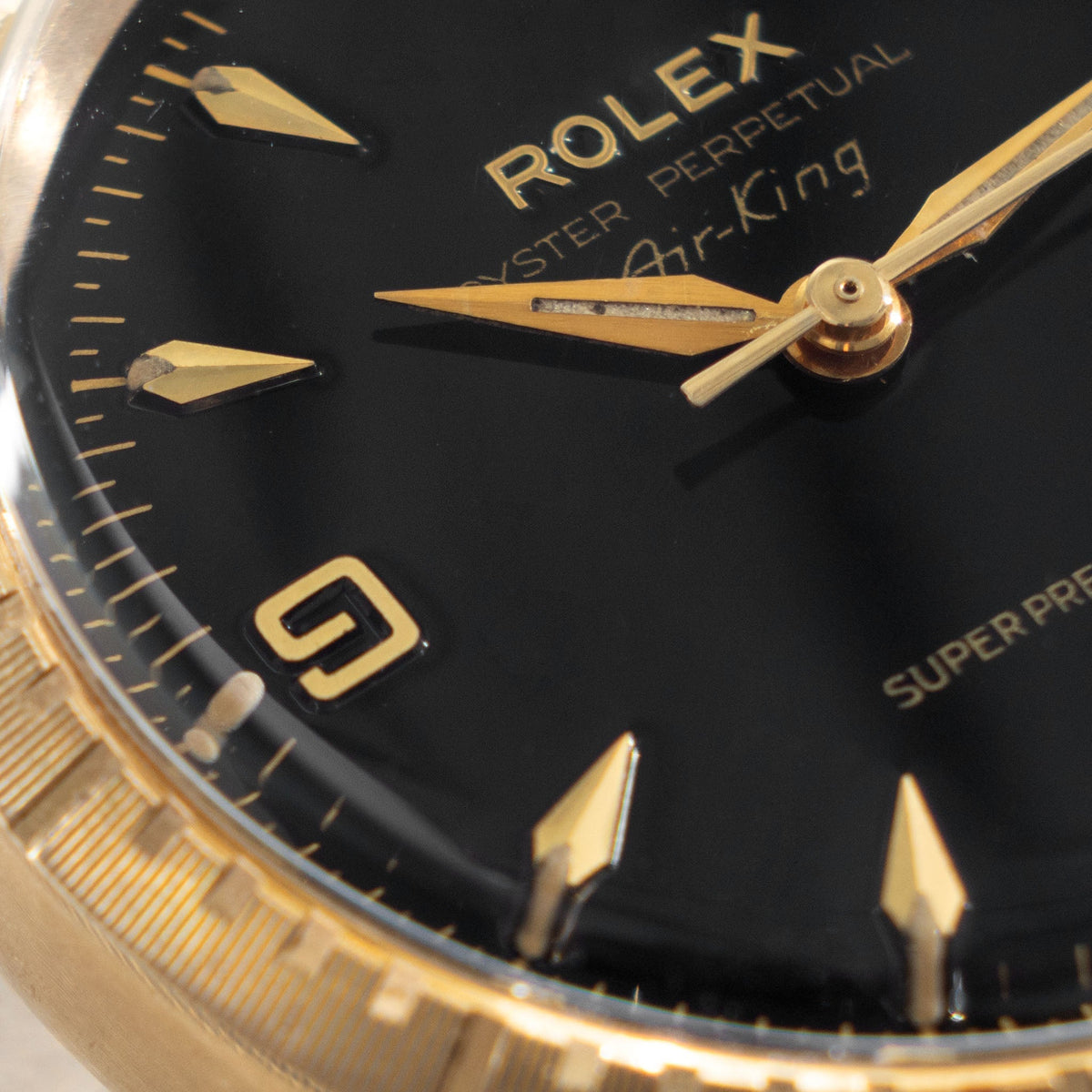 Rolex Oyster Perpetual Air-King Gilt dial in 9k yellow gold ref. 1002
