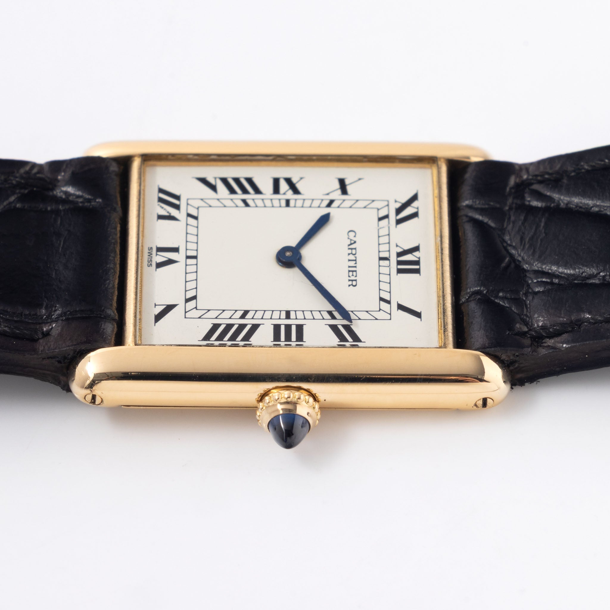 Cartier Tank Louis ultra thin cream dial ref 96019 in 18 k yellow gold