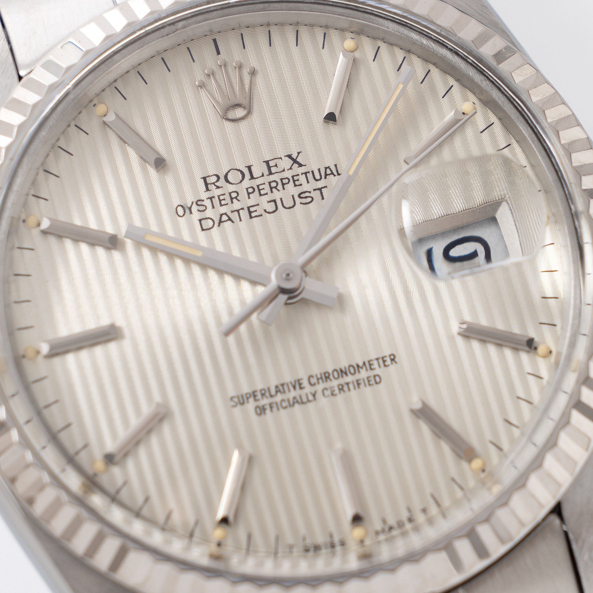Rolex Datejust cream Tapestry dial ref 16014
