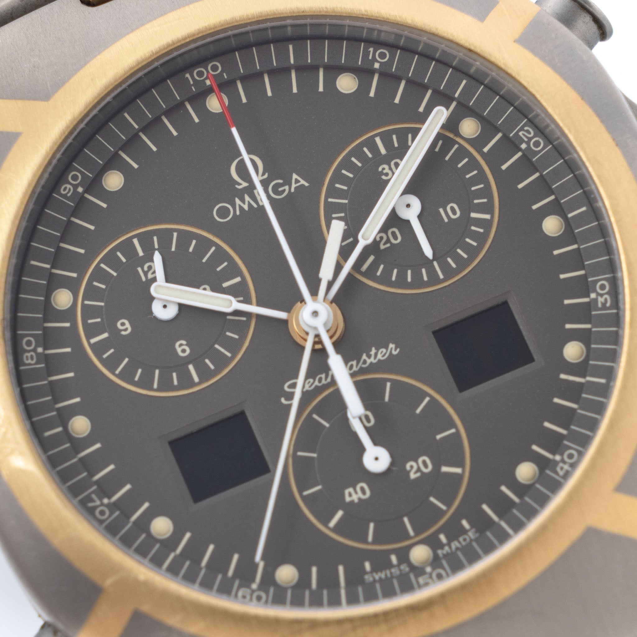 Omega Seamaster Polaris chronograph Olympic Games Limited Edition in Titanium and Gold ref 386.1232