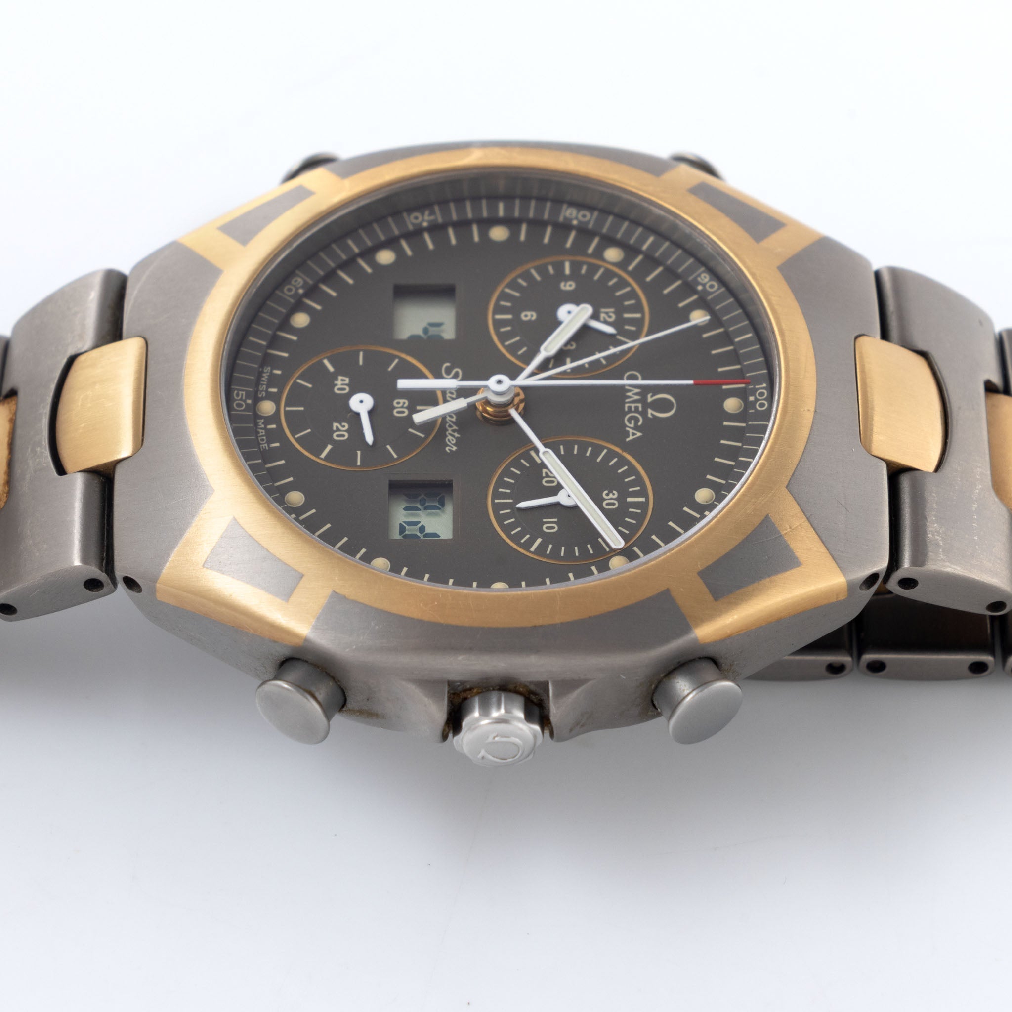 Omega Seamaster Polaris chronograph Olympic Games Limited Edition in Titanium and Gold ref 386.1232